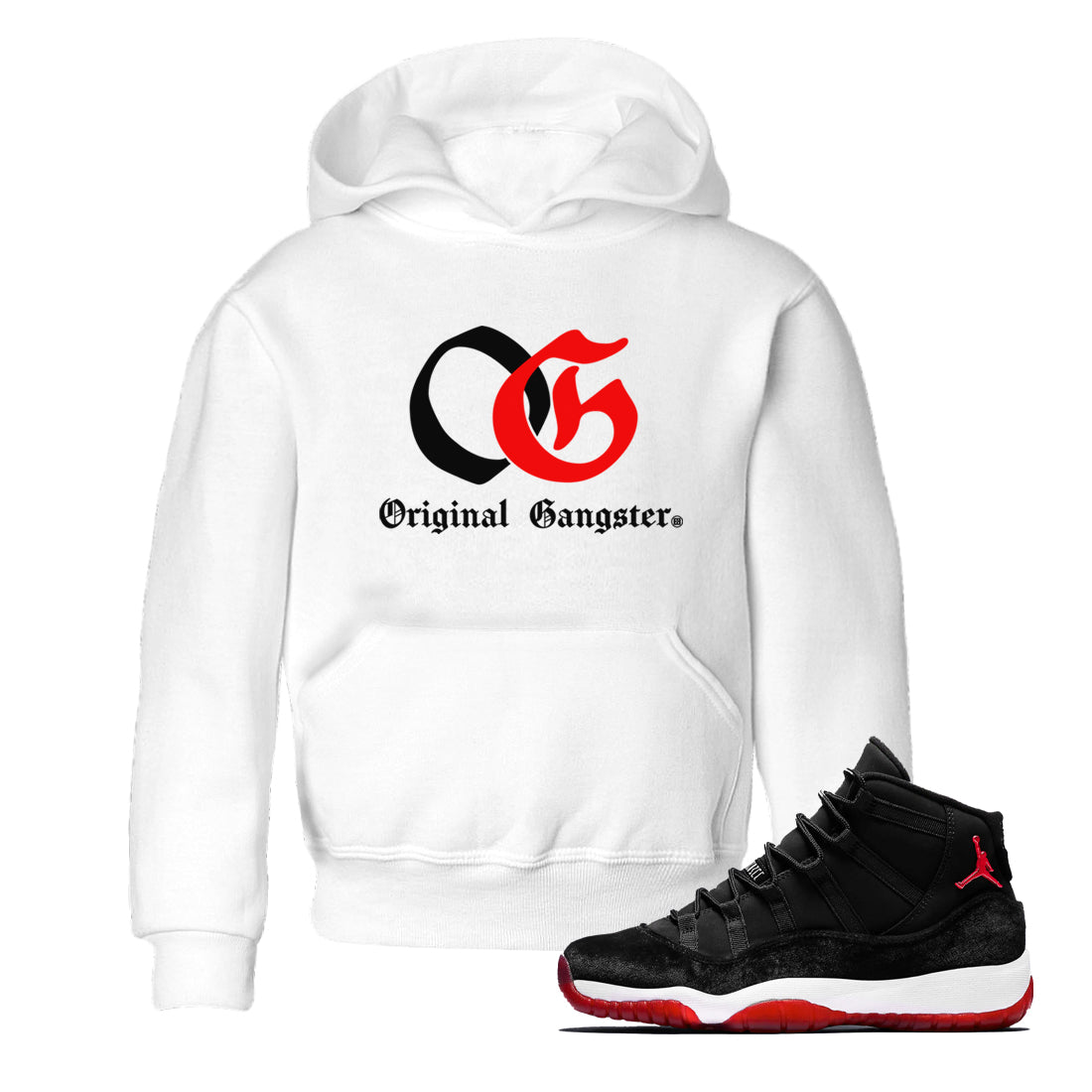 OG Original Gangster snkmatch Tees Kids - Air Jordan 11 Bred Velvet