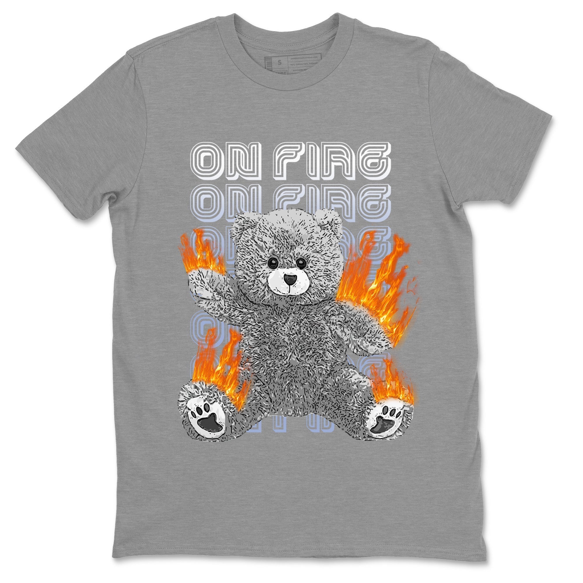 On Fire Bear Unisex Tops - Air Jordan 6 Cool Grey