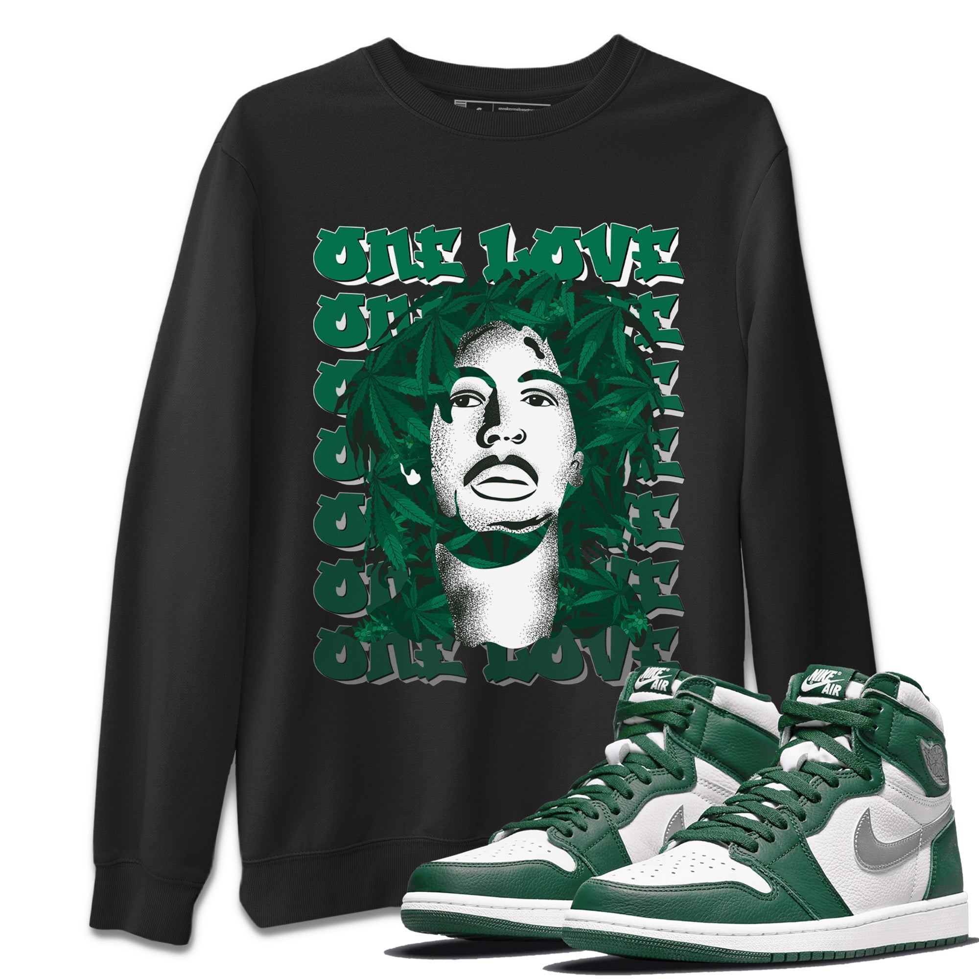 One Love Unisex Tops - Air Jordan 1 Gorge Green