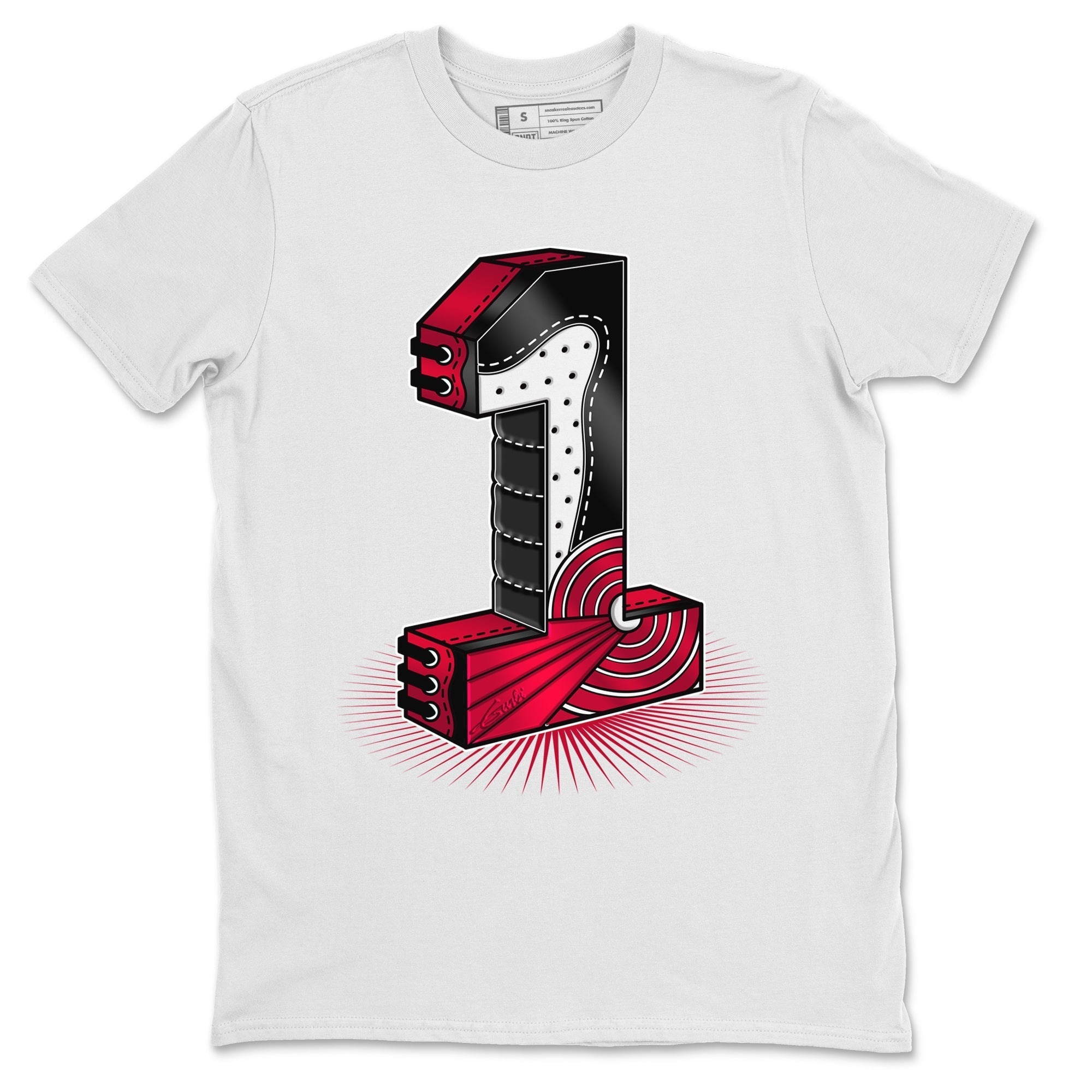 One Statue Unisex Tops - Air Jordan 1 Bred Patent
