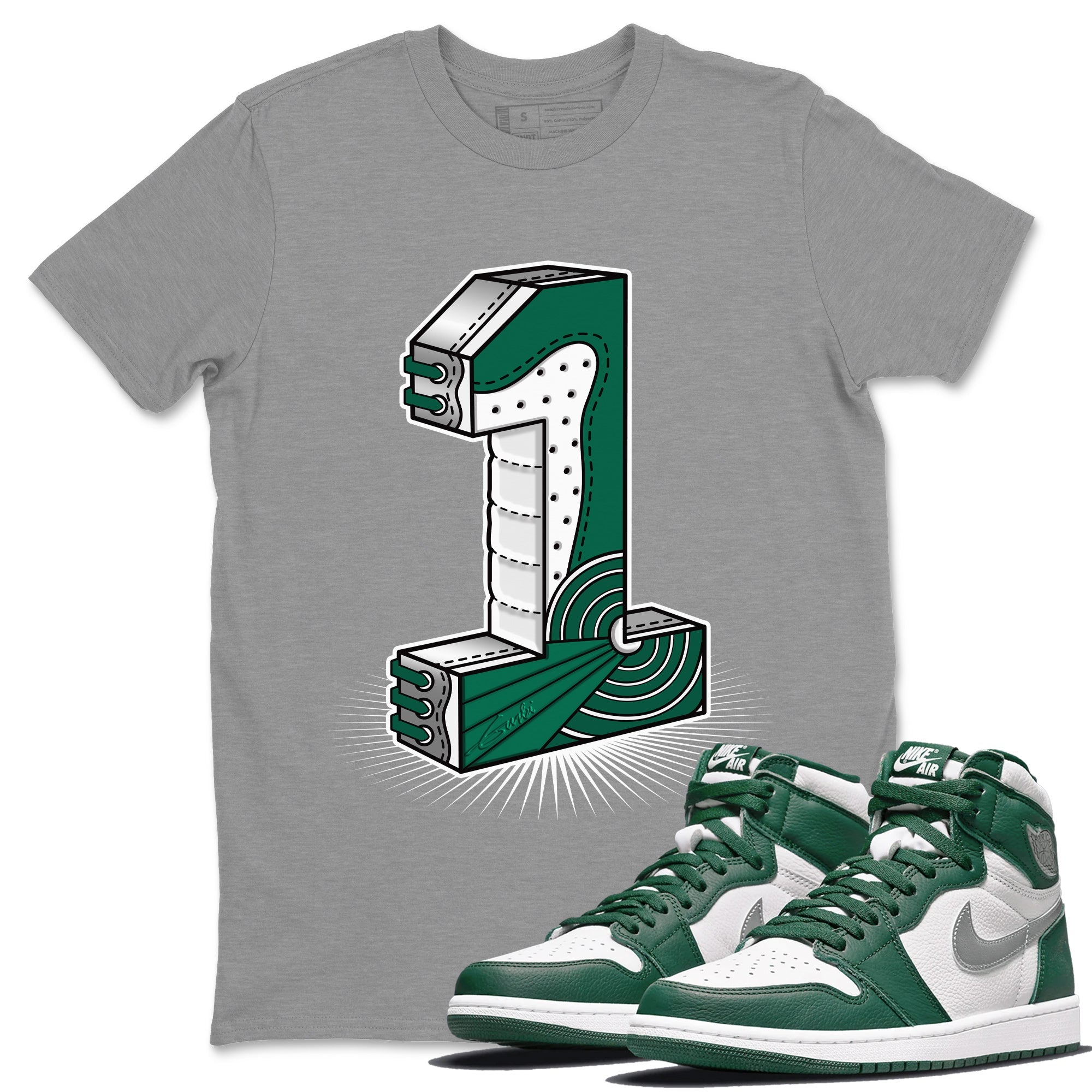 One Statue Unisex Tops - Air Jordan 1 Gorge Green