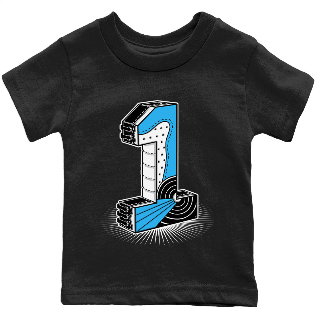 One Statue Kids Tops - Air Jordan 1 Powder Blue