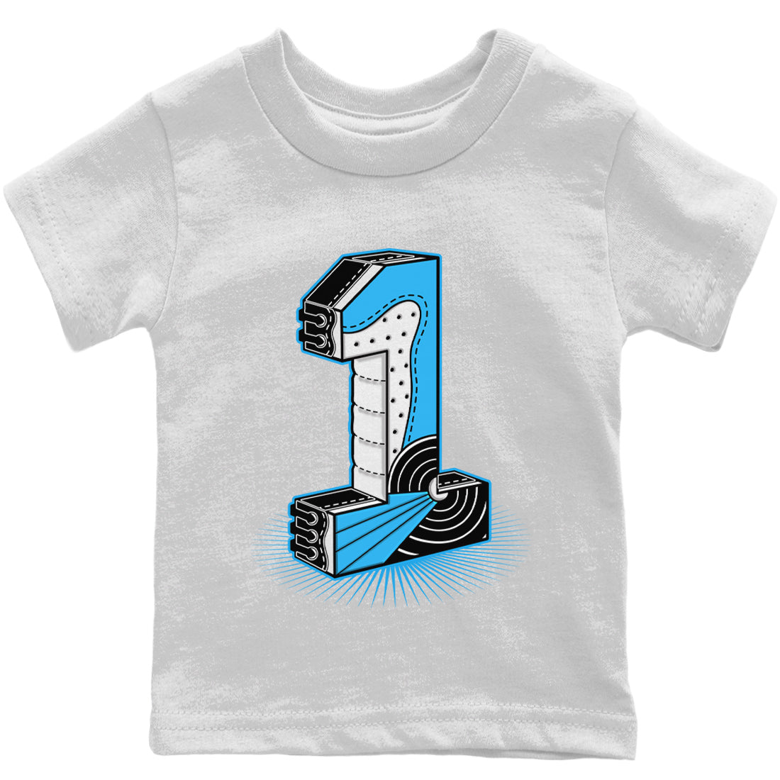 One Statue Kids Tops - Air Jordan 1 Powder Blue