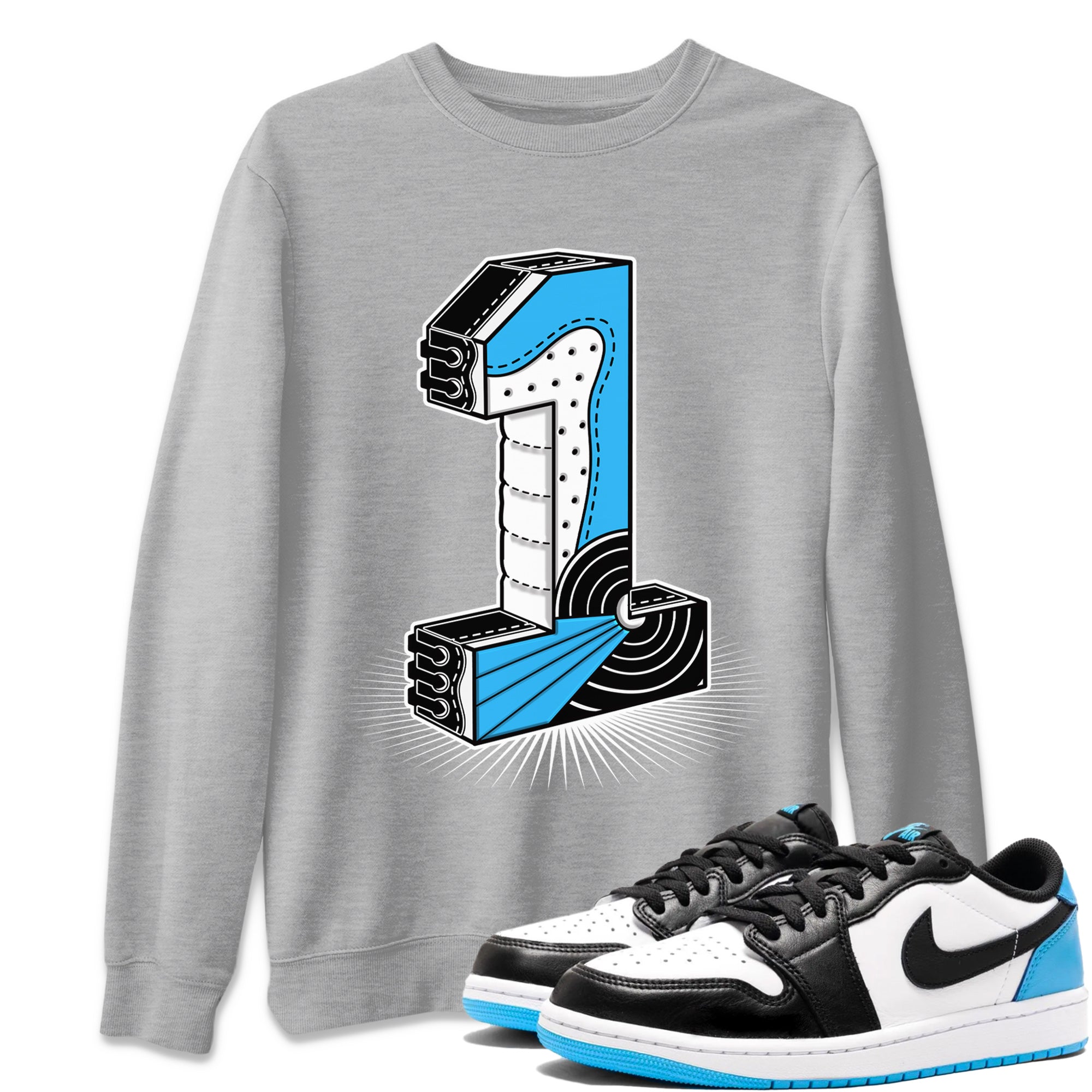 One Statue Unisex Tops - Air Jordan 1 Powder Blue