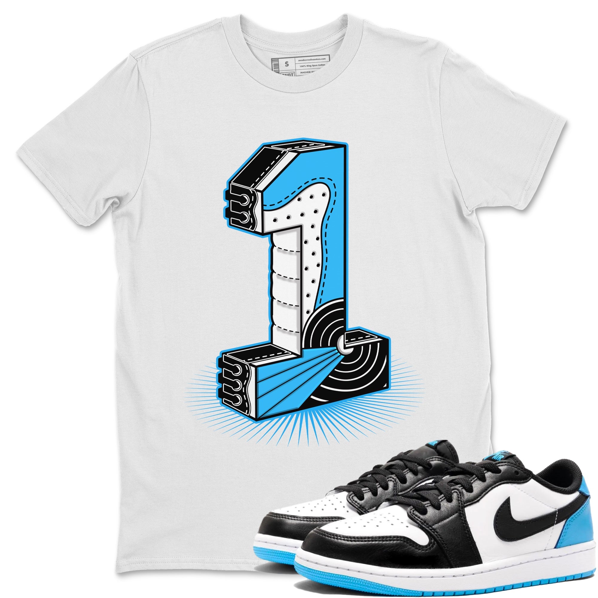 One Statue Unisex Tops - Air Jordan 1 Powder Blue