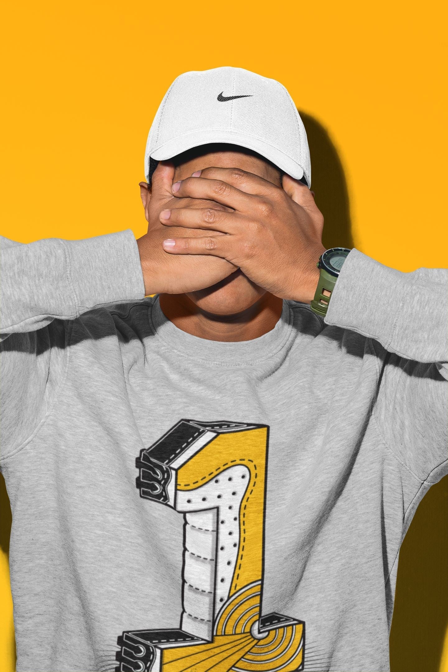 One Statue Unisex Tops - Air Jordan 1 Yellow Toe