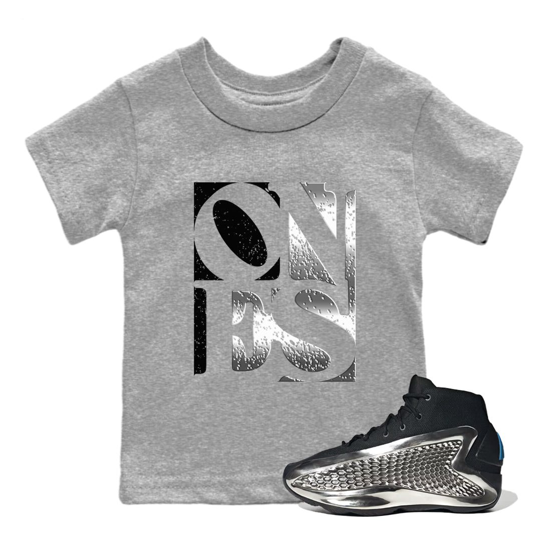 Ones snkmatch Tees Kids - AE 1 Silver Metallic