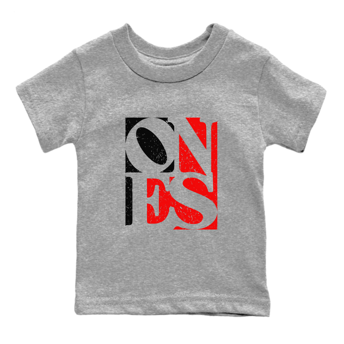 Ones snkmatch Tees Kids - Air Jordan 1 Black Toe Reimagined