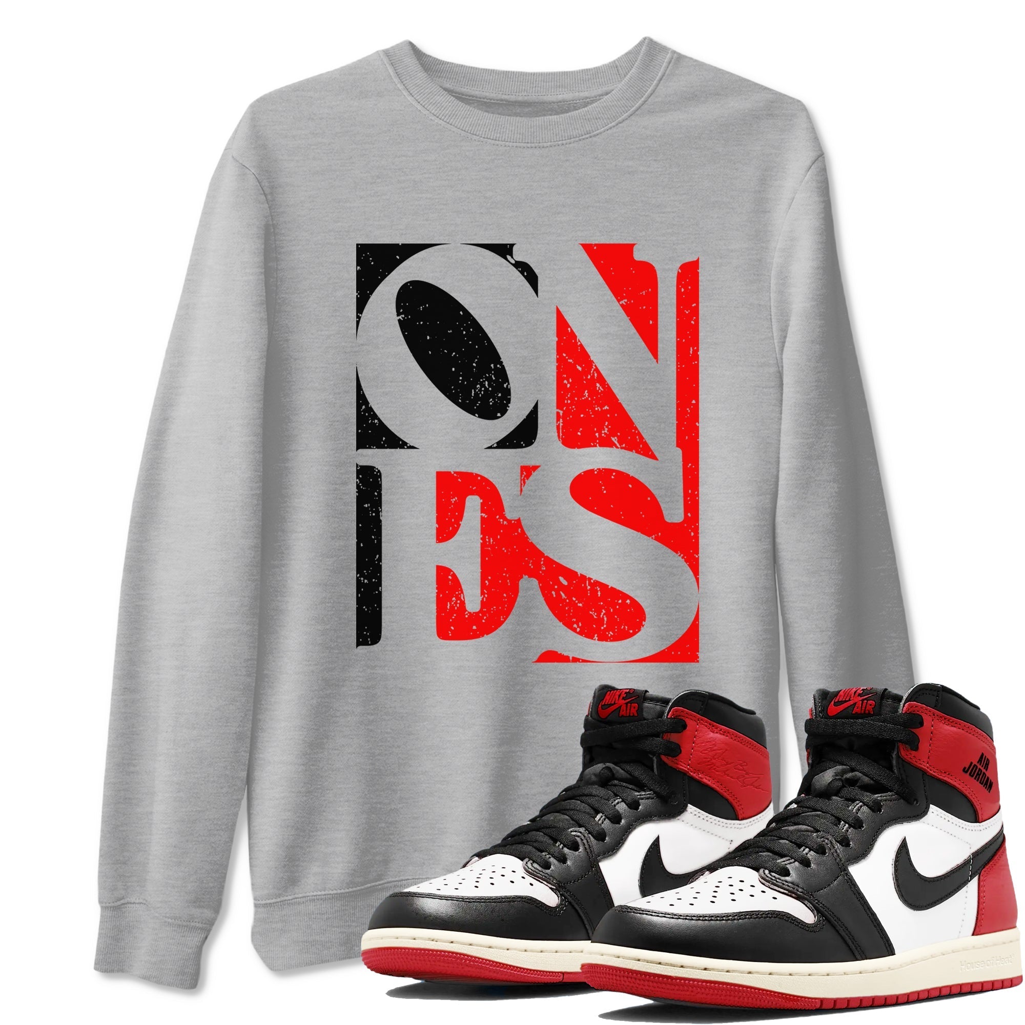 Ones snkmatch Tees - Air Jordan 1 Black Toe Reimagined