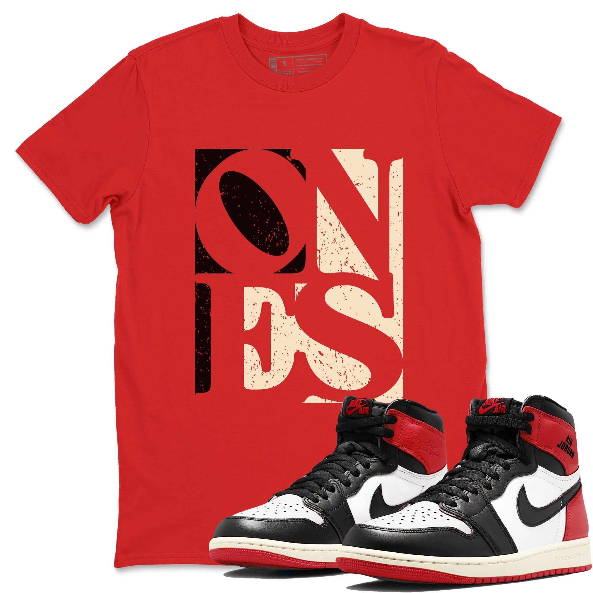 Ones snkmatch Tees - Air Jordan 1 Black Toe Reimagined