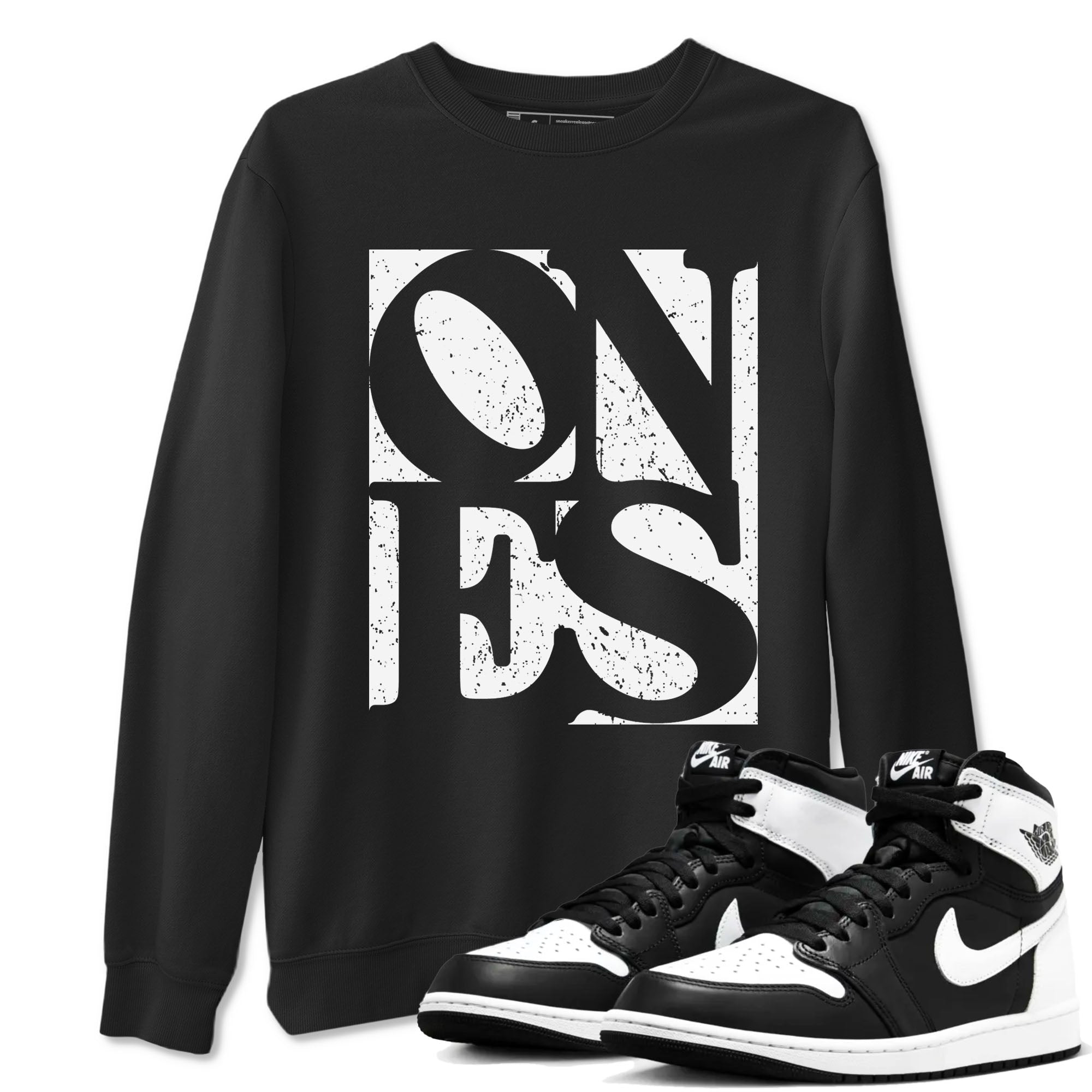 Ones snkmatch Tees - Air Jordan 1 Black White