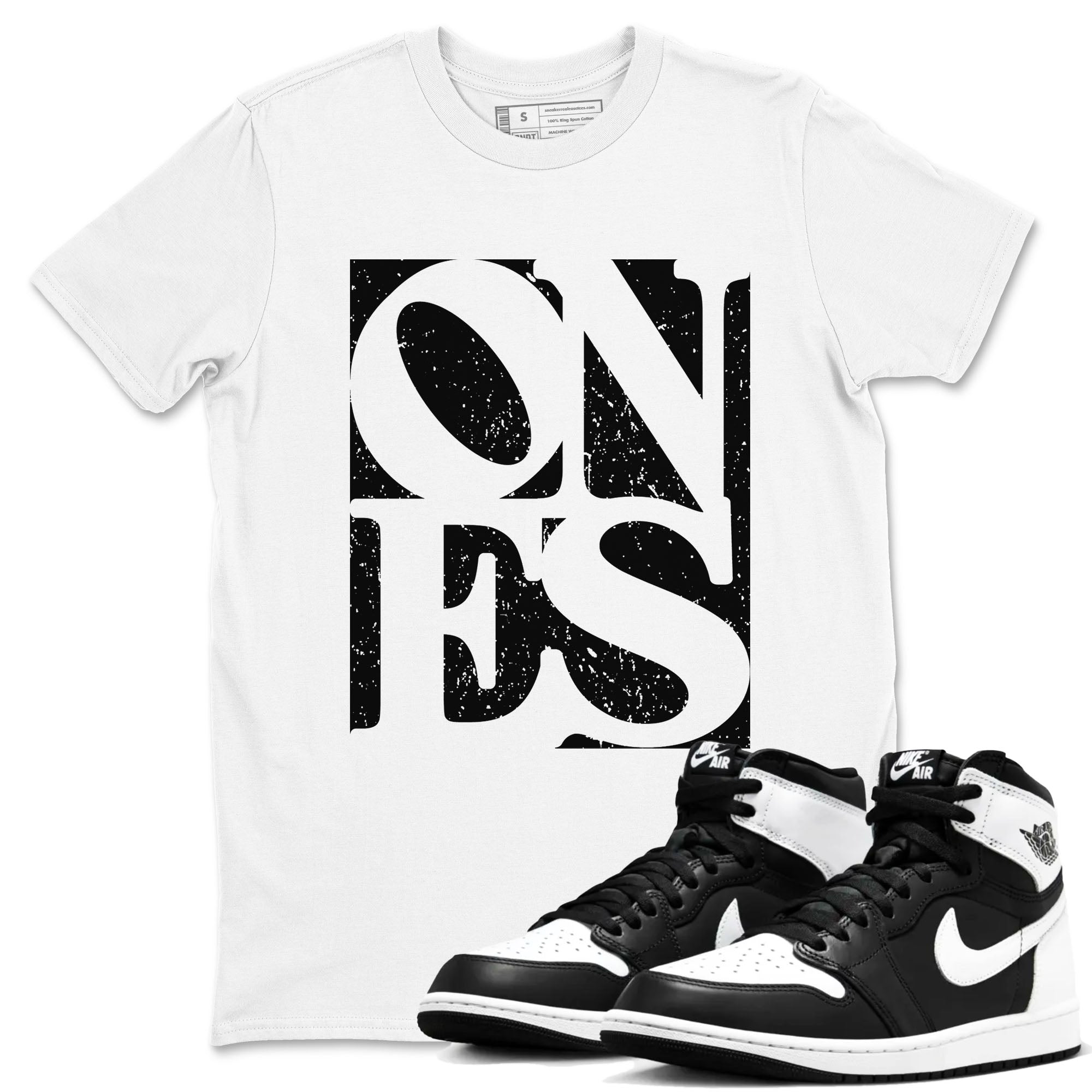 Ones snkmatch Tees - Air Jordan 1 Black White