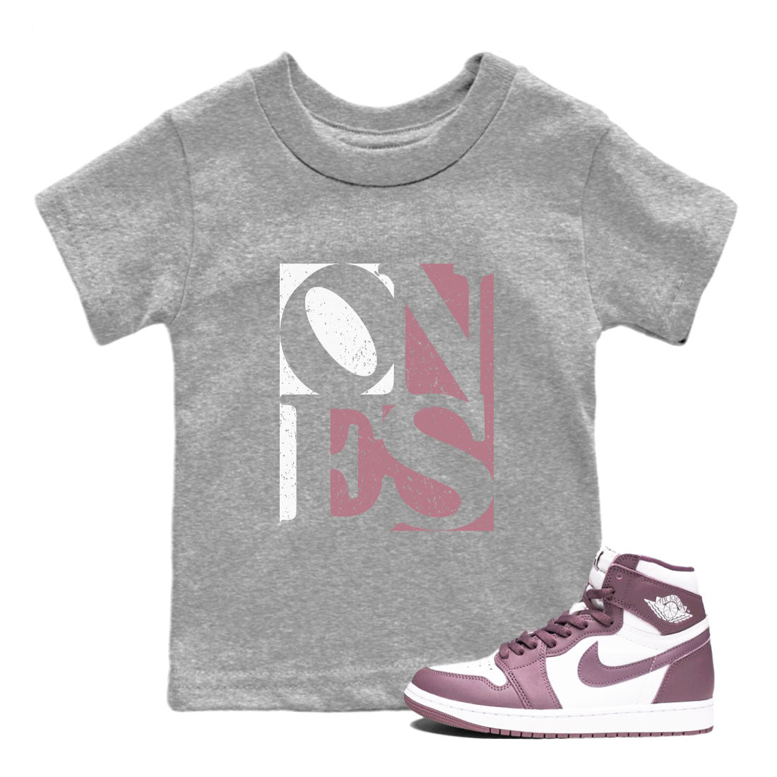 Ones snkmatch Tee Kids - Air Jordan 1 Mauve