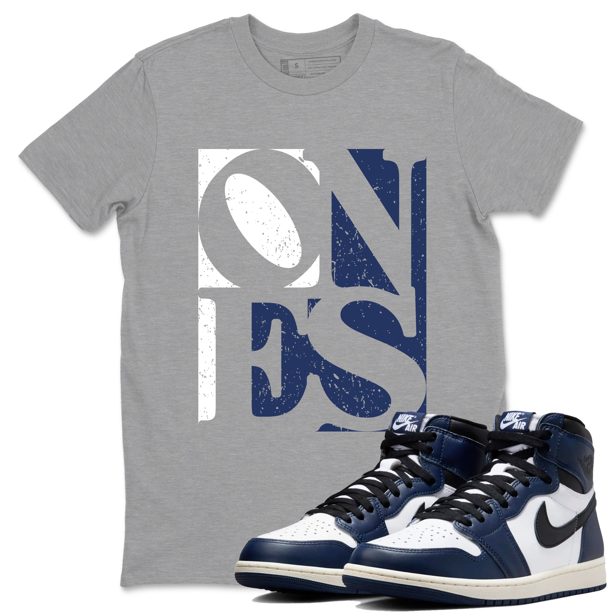 Ones snkmatch Tees - Air Jordan 1 Midnight Navy
