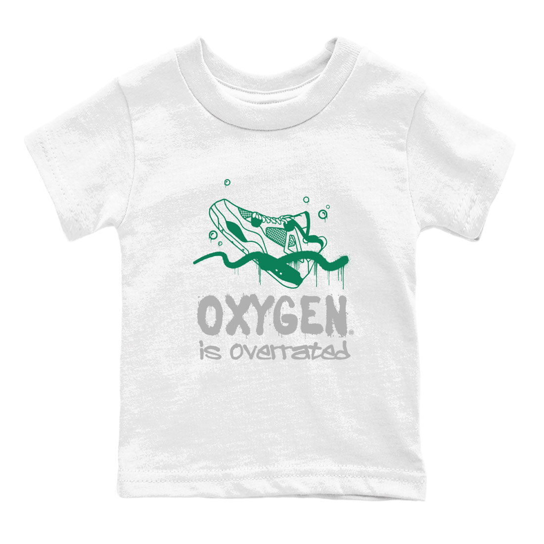 Oxygen Overrated snkmatch Tees Kids - Air Jordan 4 Oxidized Green