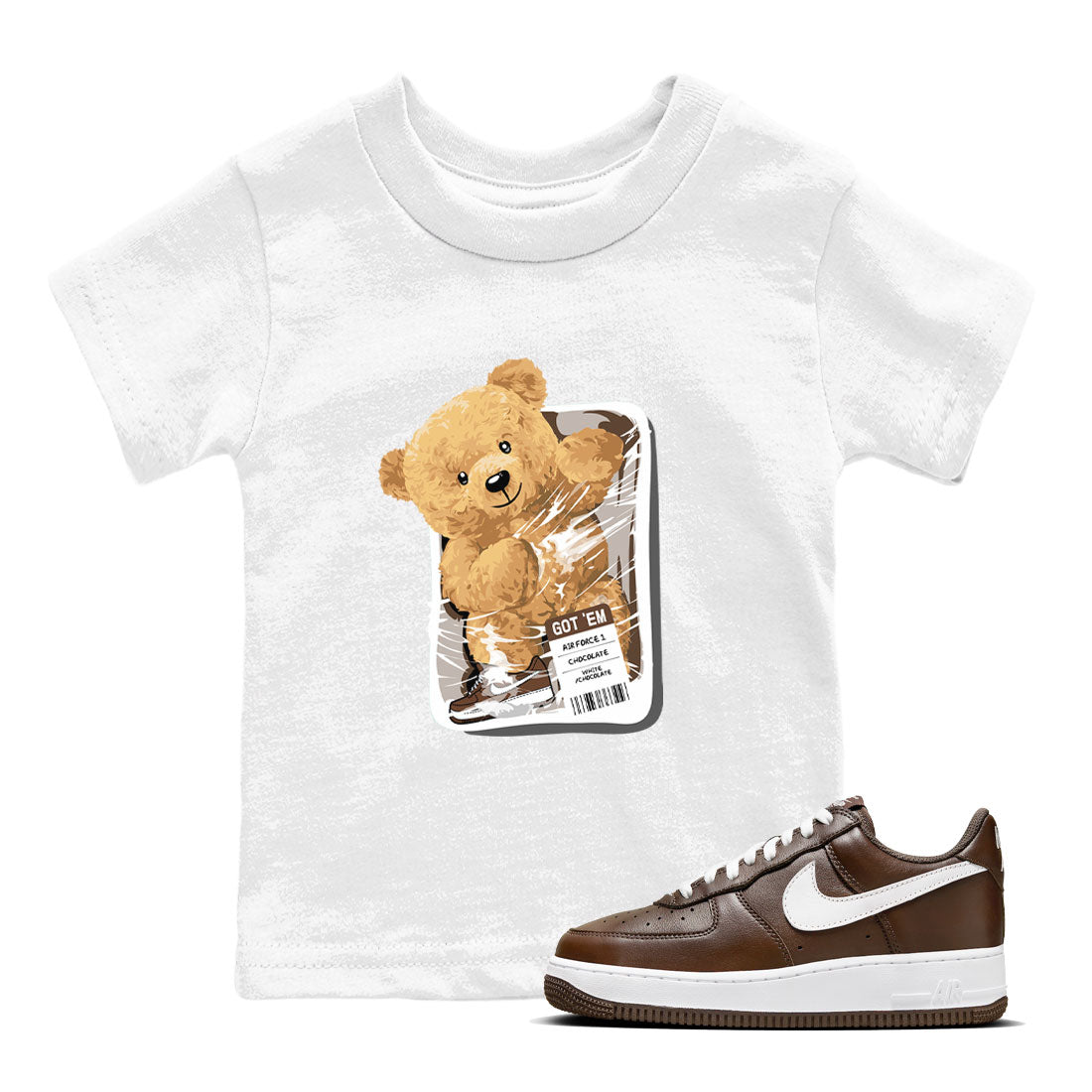Packaged Bear snkmatch Tee Kids - Air Force 1 Chocolate