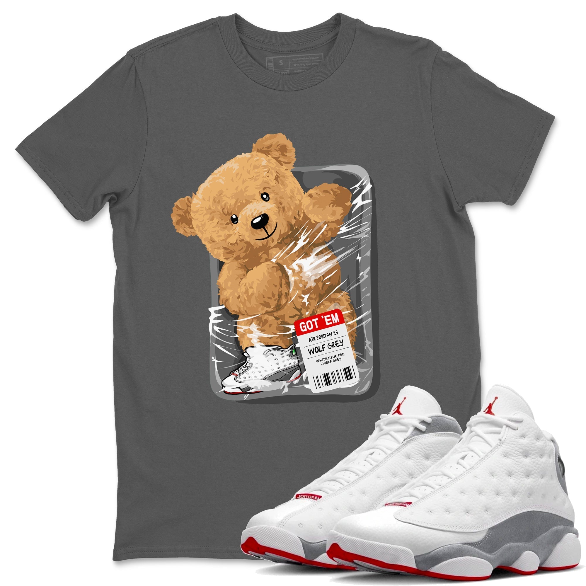 Packaged Bear Unisex Tops - Air Jordan 13 Wolf Grey