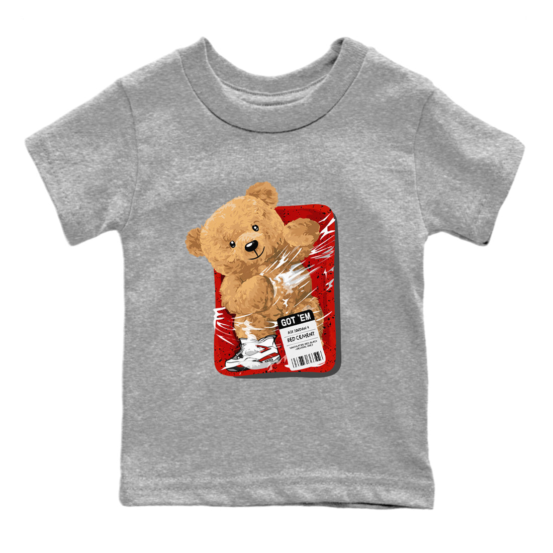 Packaged Bear Kids Tops - Air Jordan 4 Red Cement