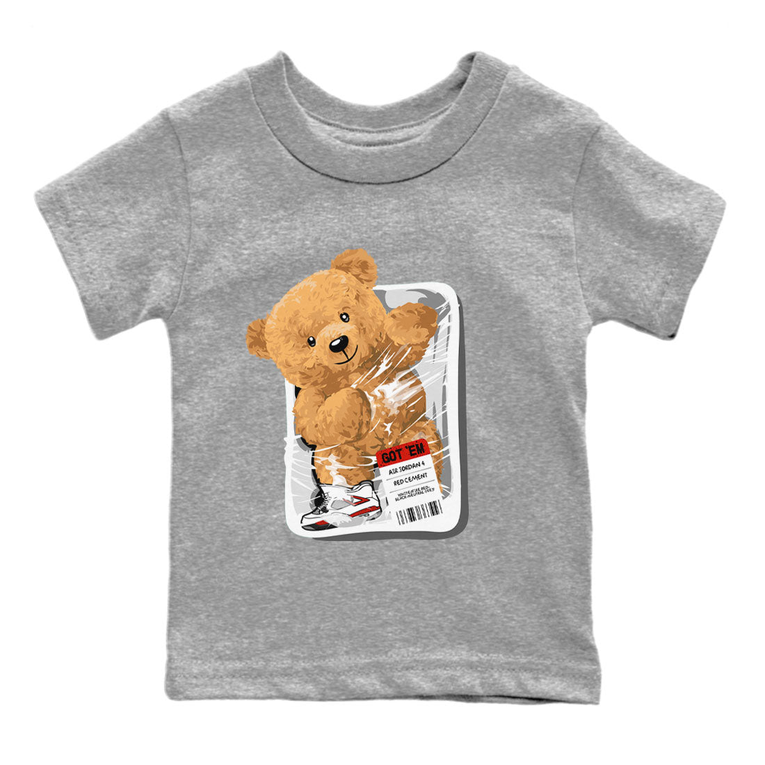 Packaged Bear Kids Tops - Air Jordan 4 Red Cement