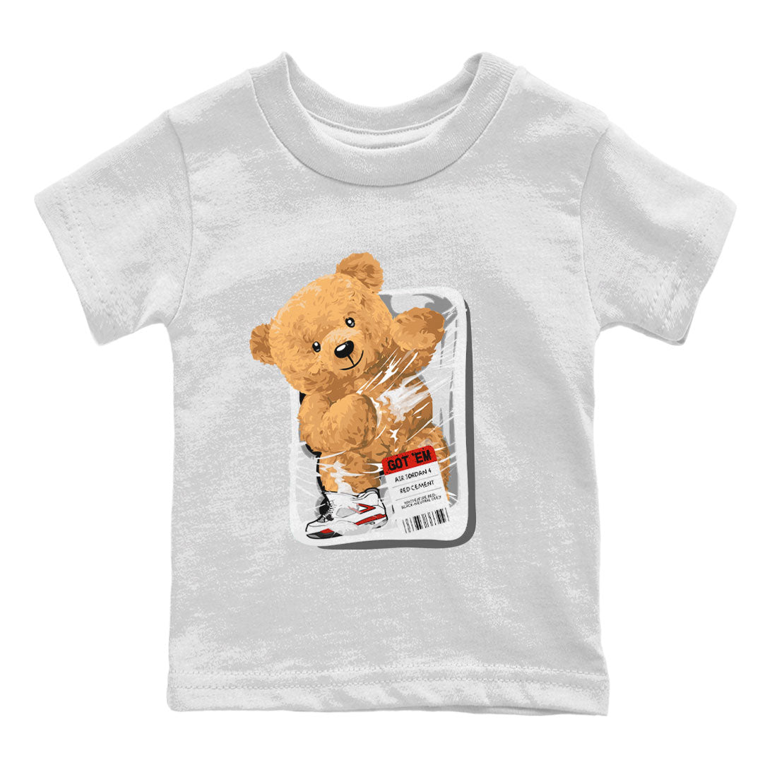 Packaged Bear Kids Tops - Air Jordan 4 Red Cement