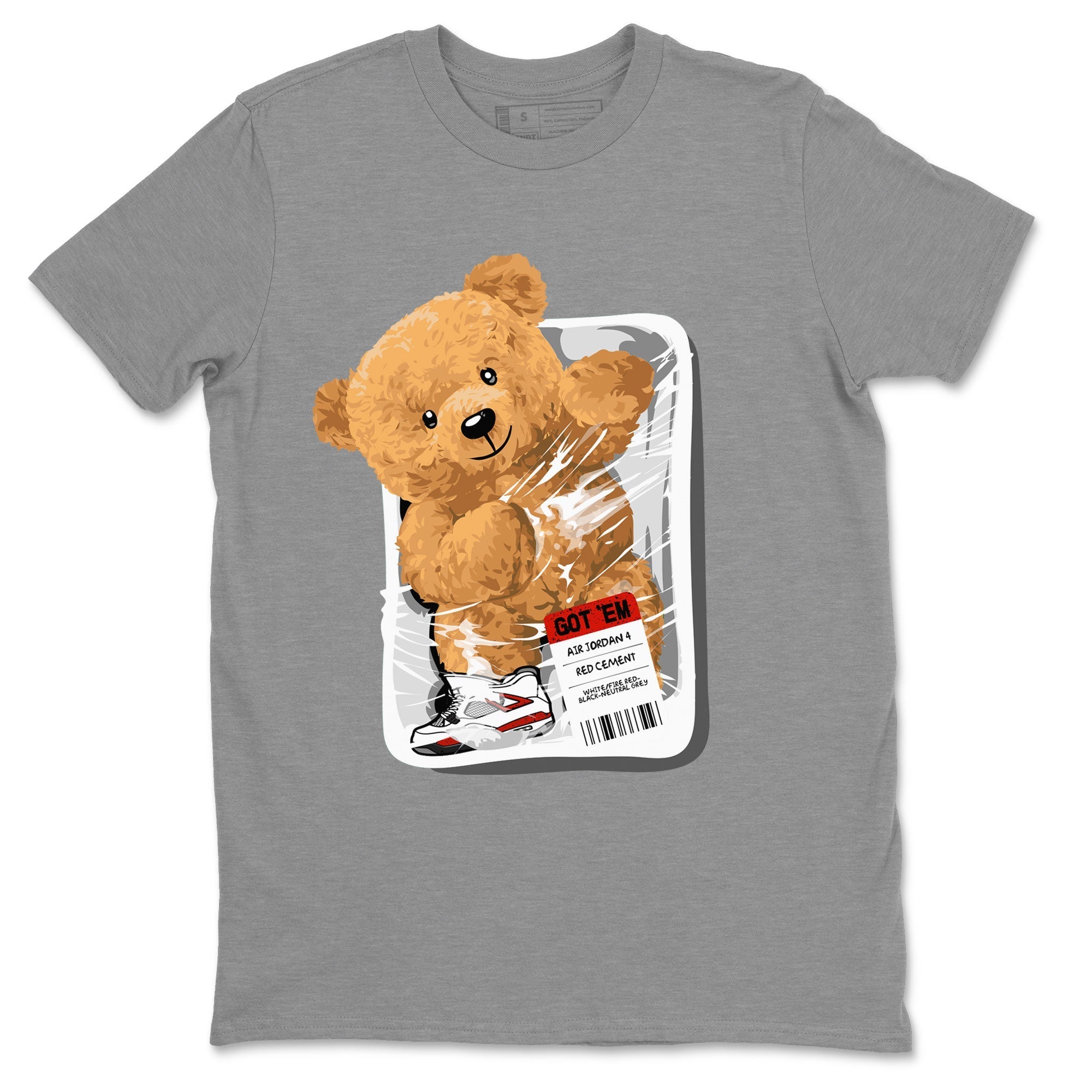 Packaged Bear Unisex Tops - Air Jordan 4 Red Cement