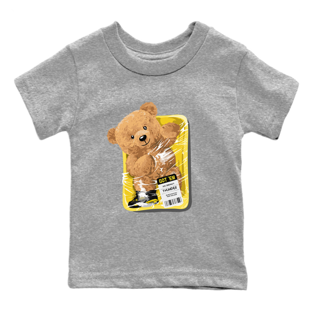 Packaged Bear Kids Tops - Air Jordan 4 Thunder