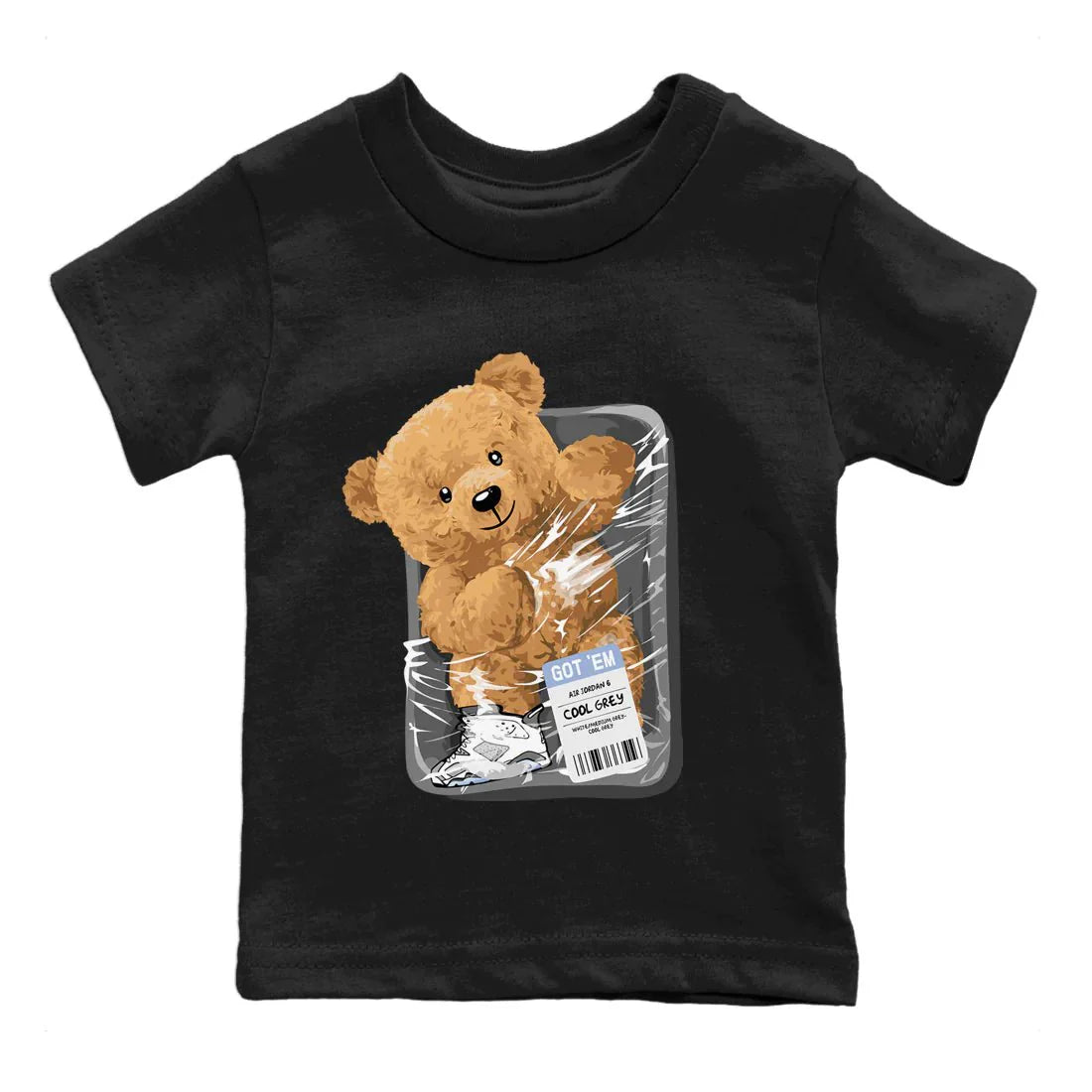 Packaged Bear Kids Tops - Air Jordan 6 Cool Grey