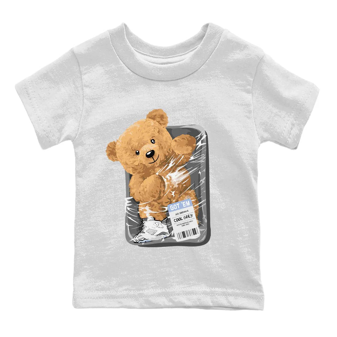 Packaged Bear Kids Tops - Air Jordan 6 Cool Grey
