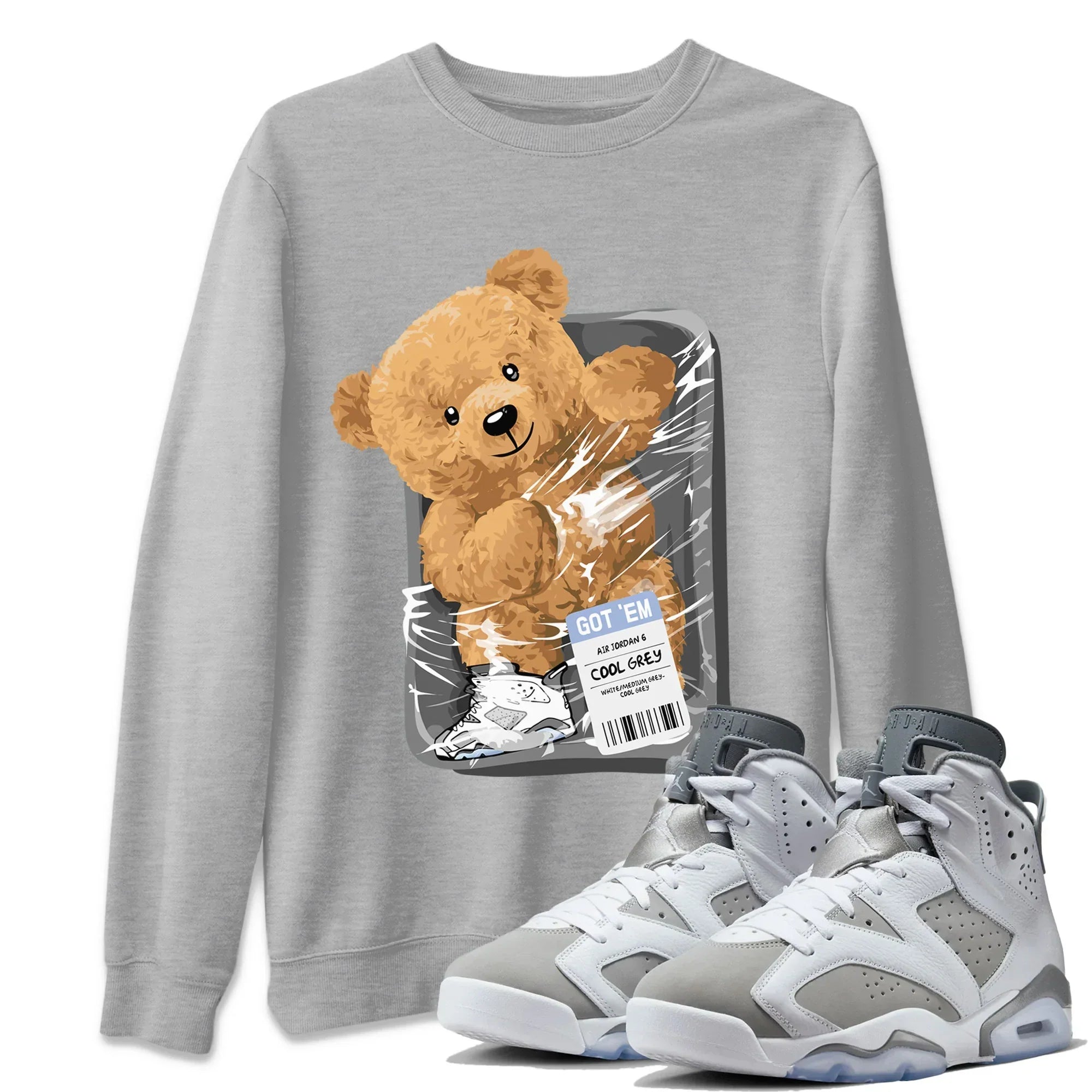 Packaged Bear Unisex Tops - Air Jordan 6 Cool Grey
