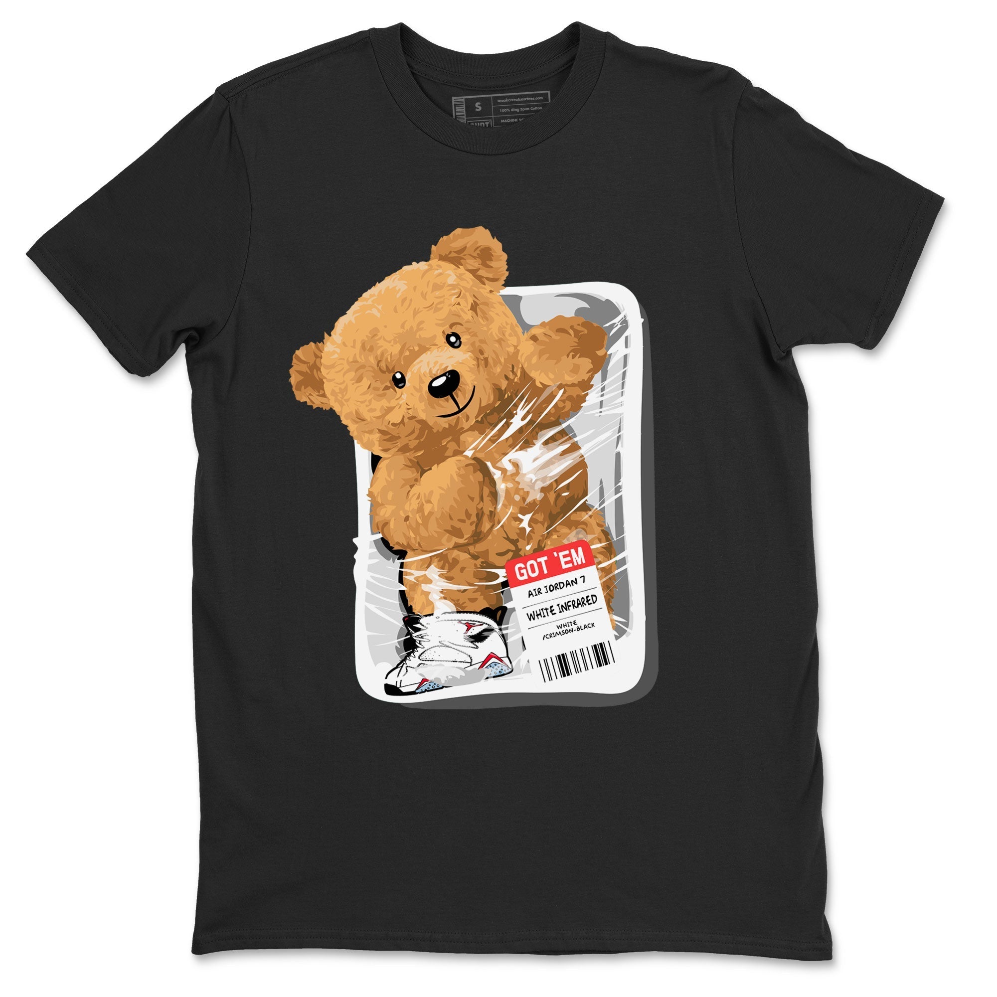 Packaged Bear Unisex Tops - Air Jordan 7 White Infrared