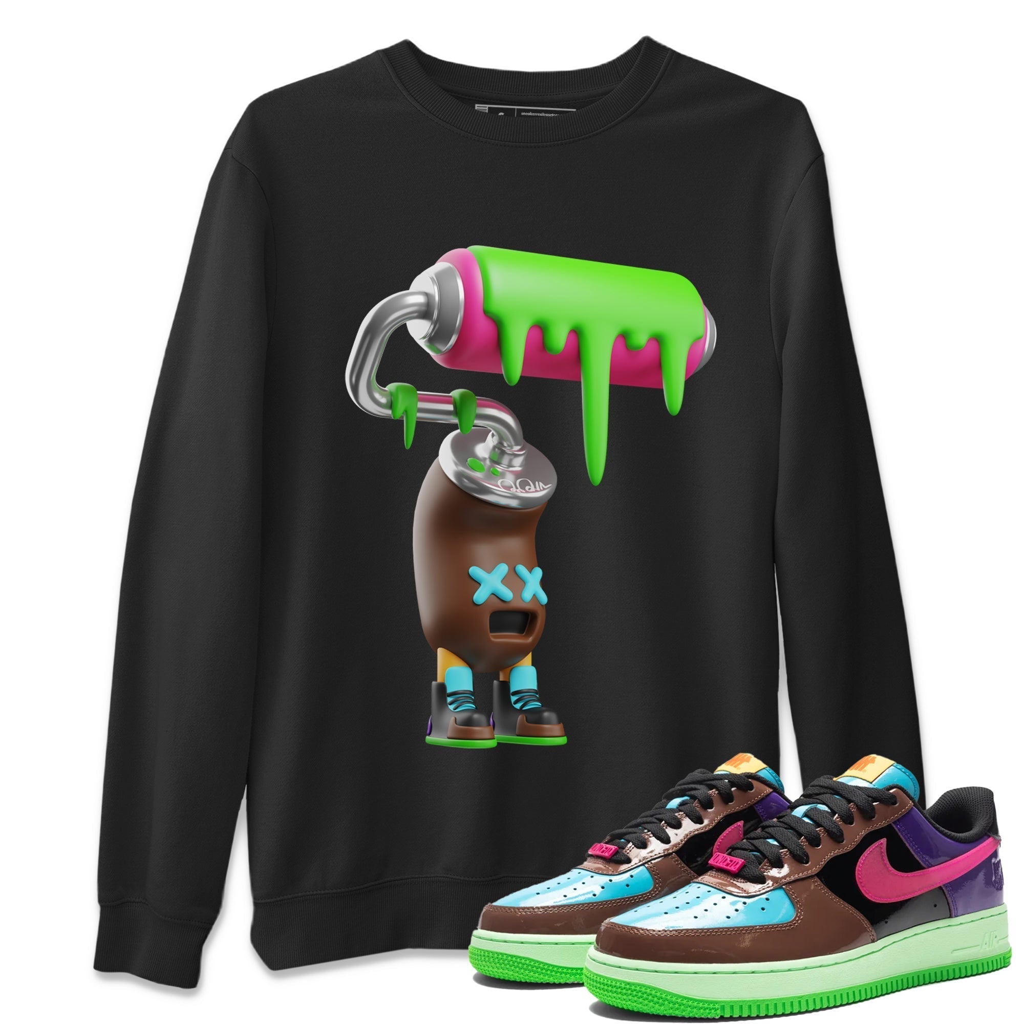 Paint Roller Unisex Tops - Air Force 1 Undefeated Fauna Brown