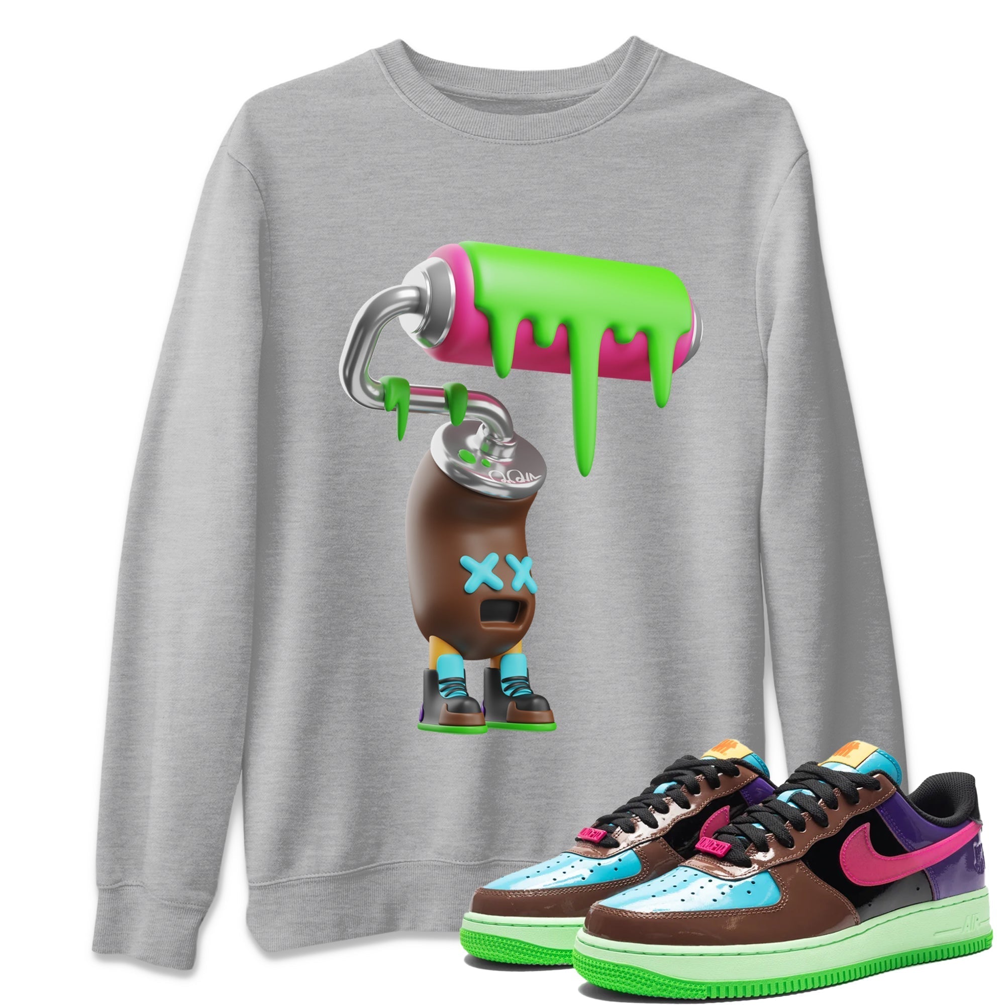 Paint Roller Unisex Tops - Air Force 1 Undefeated Fauna Brown