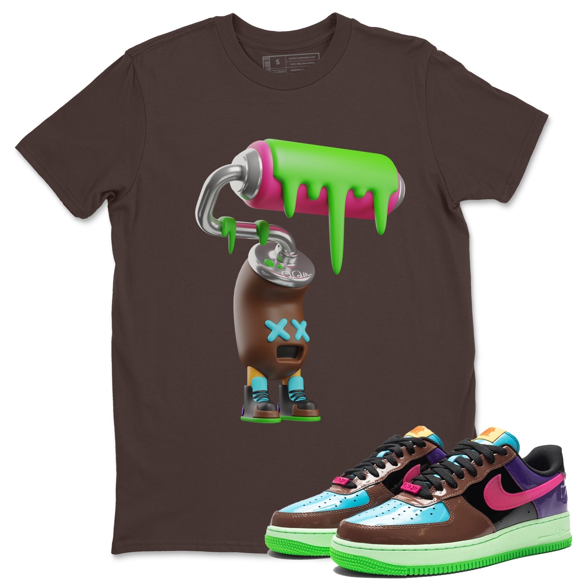 Paint Roller Unisex Tops - Air Force 1 Undefeated Fauna Brown