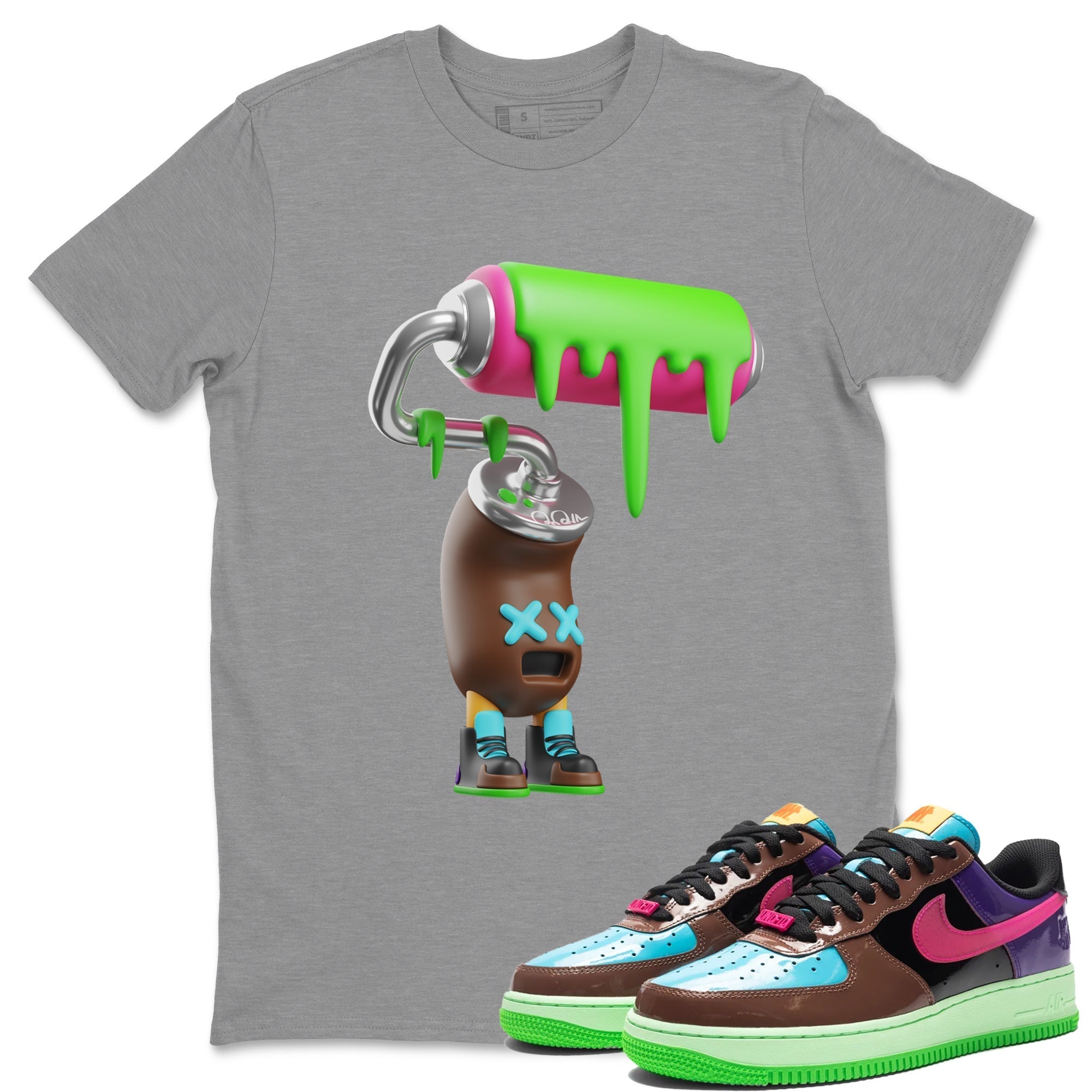 Paint Roller Unisex Tops - Air Force 1 Undefeated Fauna Brown