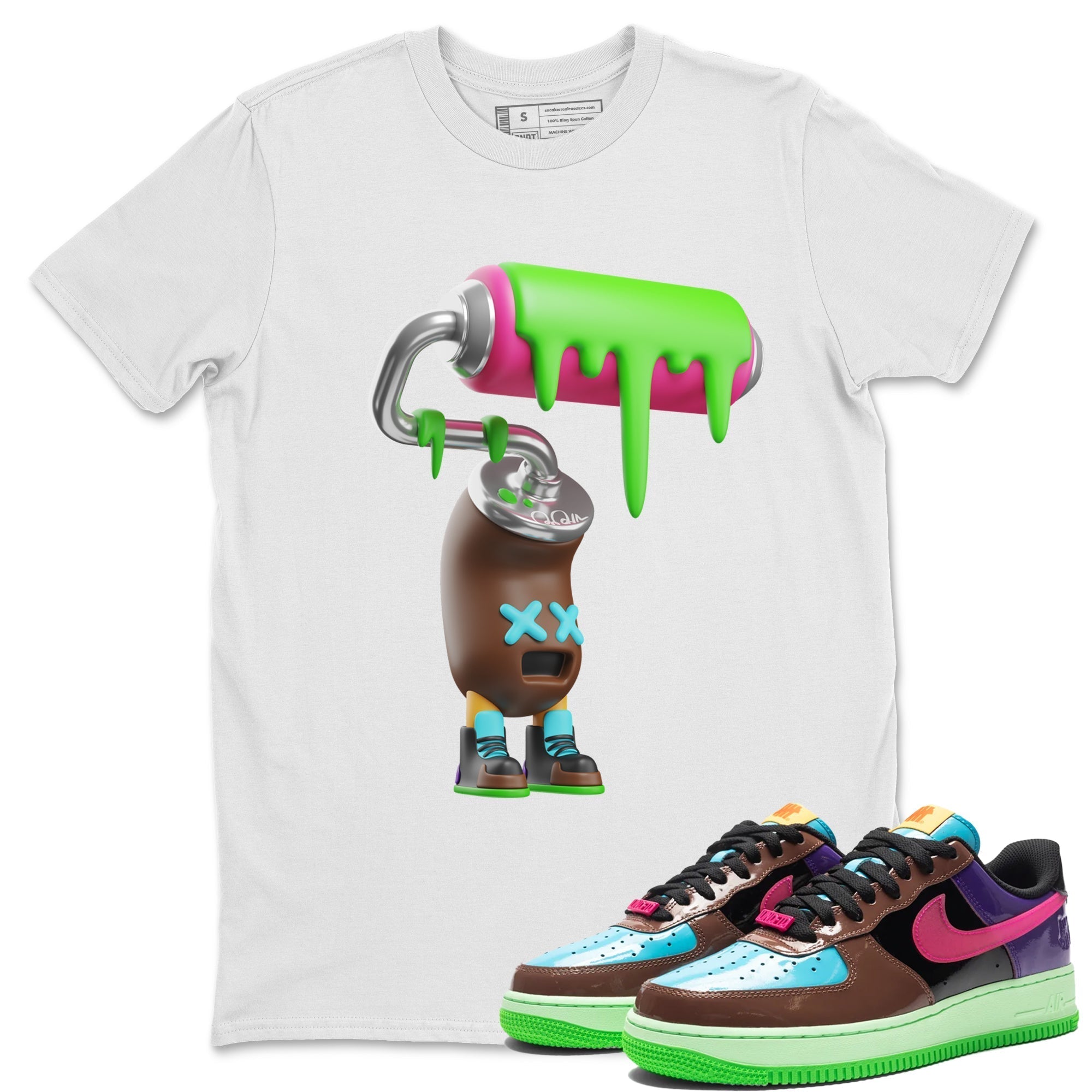 Paint Roller Unisex Tops - Air Force 1 Undefeated Fauna Brown
