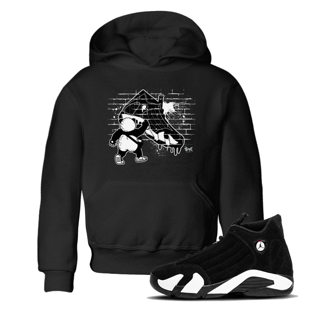 Panda Artist snkmatch Tees Kids - Air Jordan 14 Panda