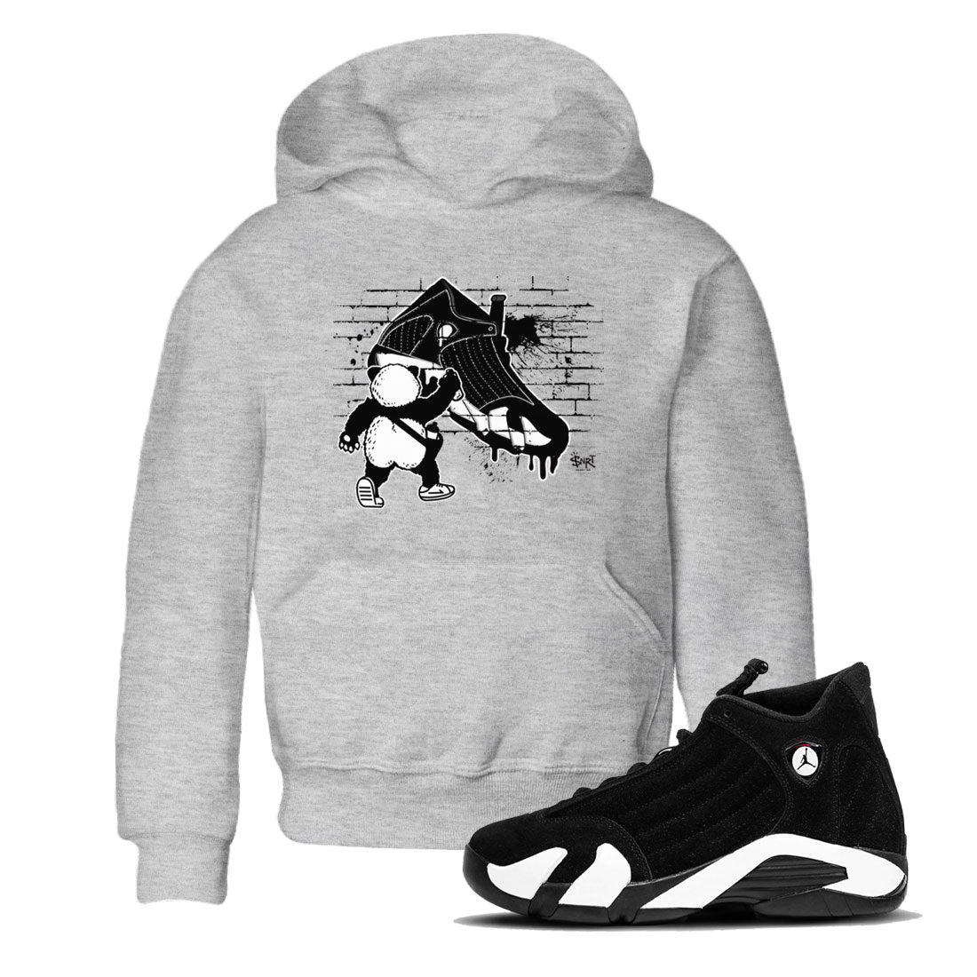Panda Artist snkmatch Tees Kids - Air Jordan 14 Panda