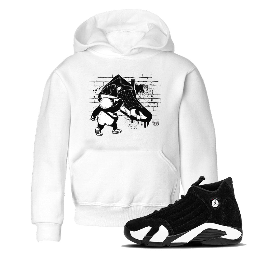 Panda Artist snkmatch Tees Kids - Air Jordan 14 Panda