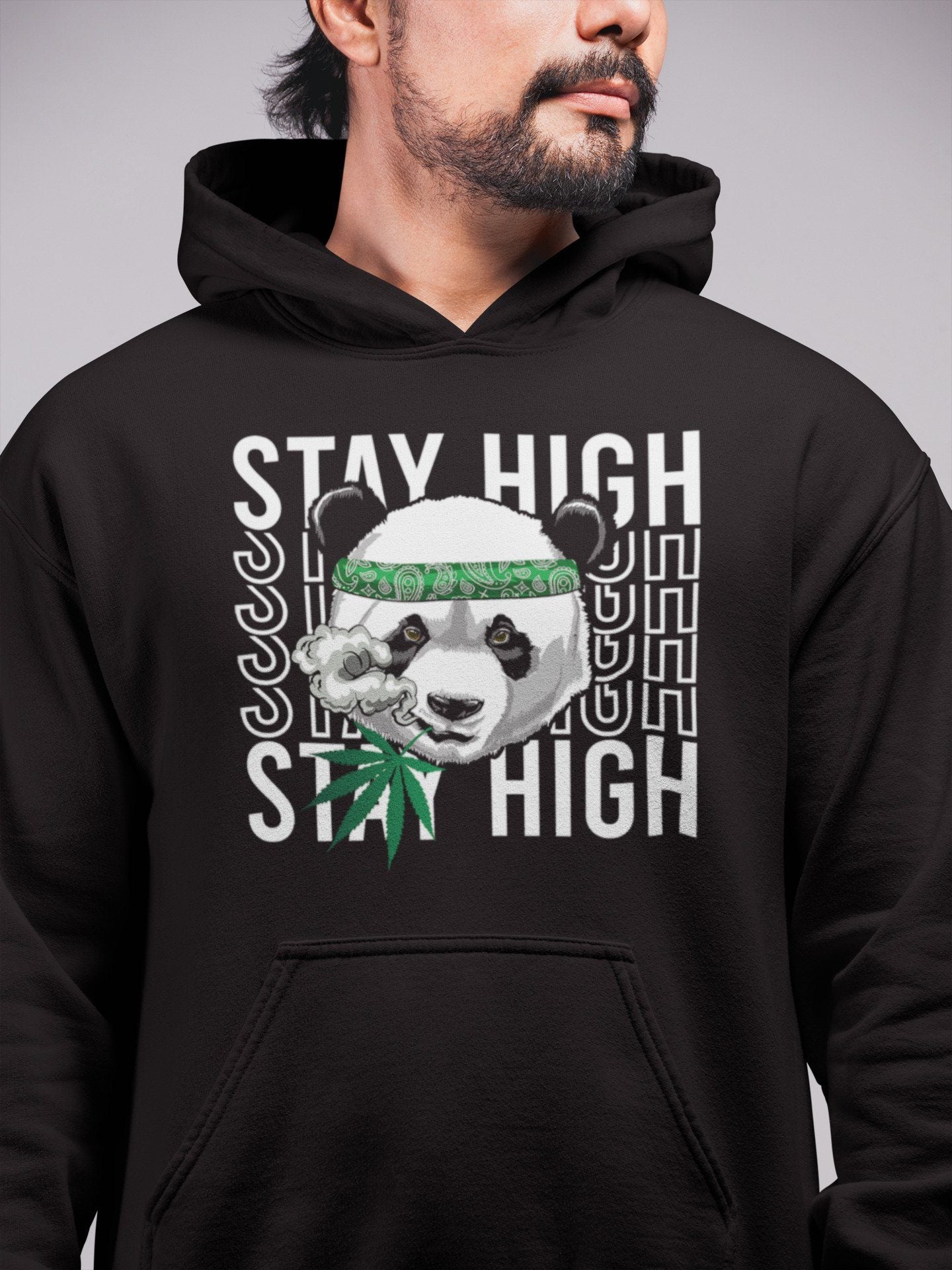 Panda Stay High Unisex Tops - Air Jordan 3 Pine Green