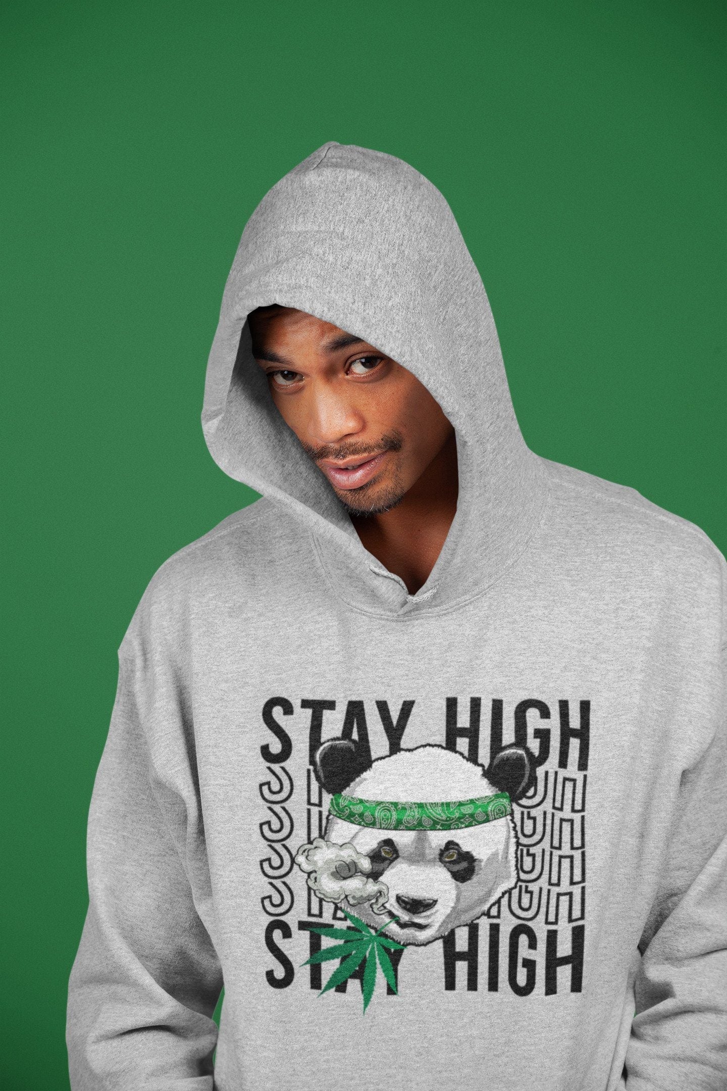 Panda Stay High Unisex Tops - Air Jordan 3 Pine Green