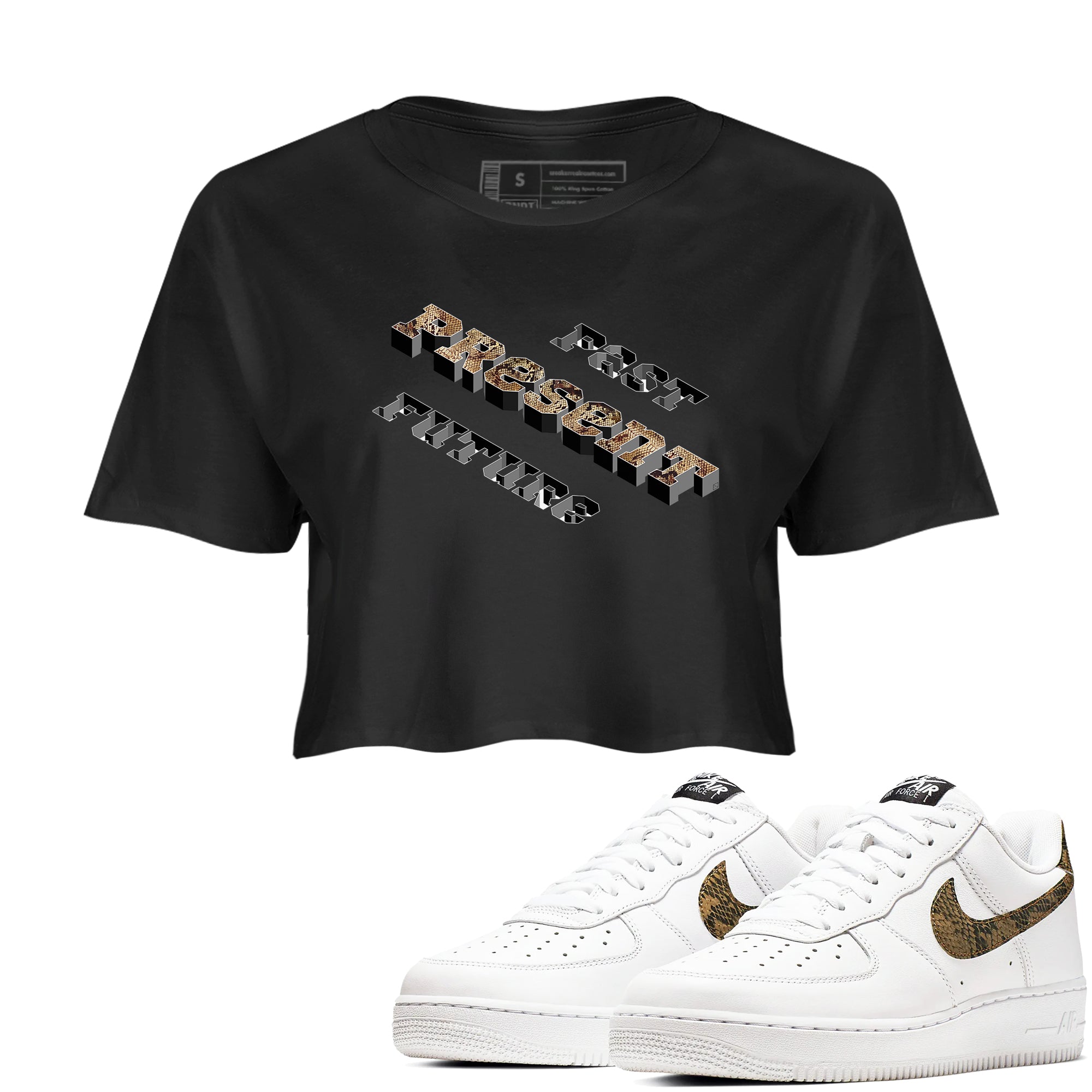 Past Present Future snkmatch Women's Top - Air Force 1 Ivory Snake