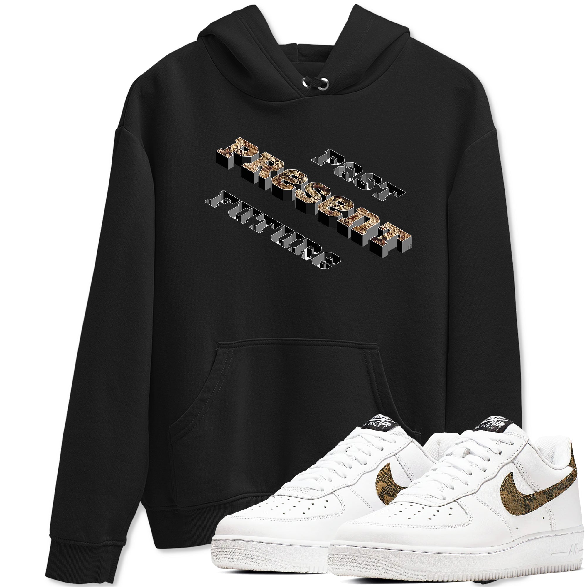 Past Present Future snkmatch Tees - Air Force 1 Ivory Snake
