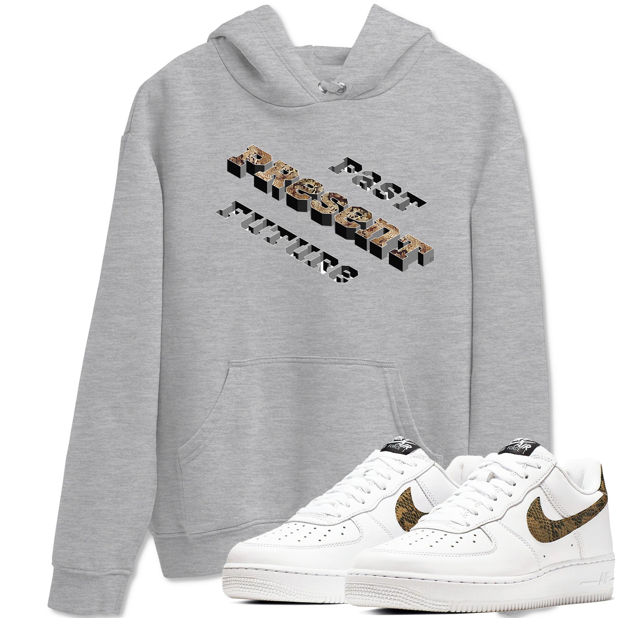 Past Present Future snkmatch Tees - Air Force 1 Ivory Snake