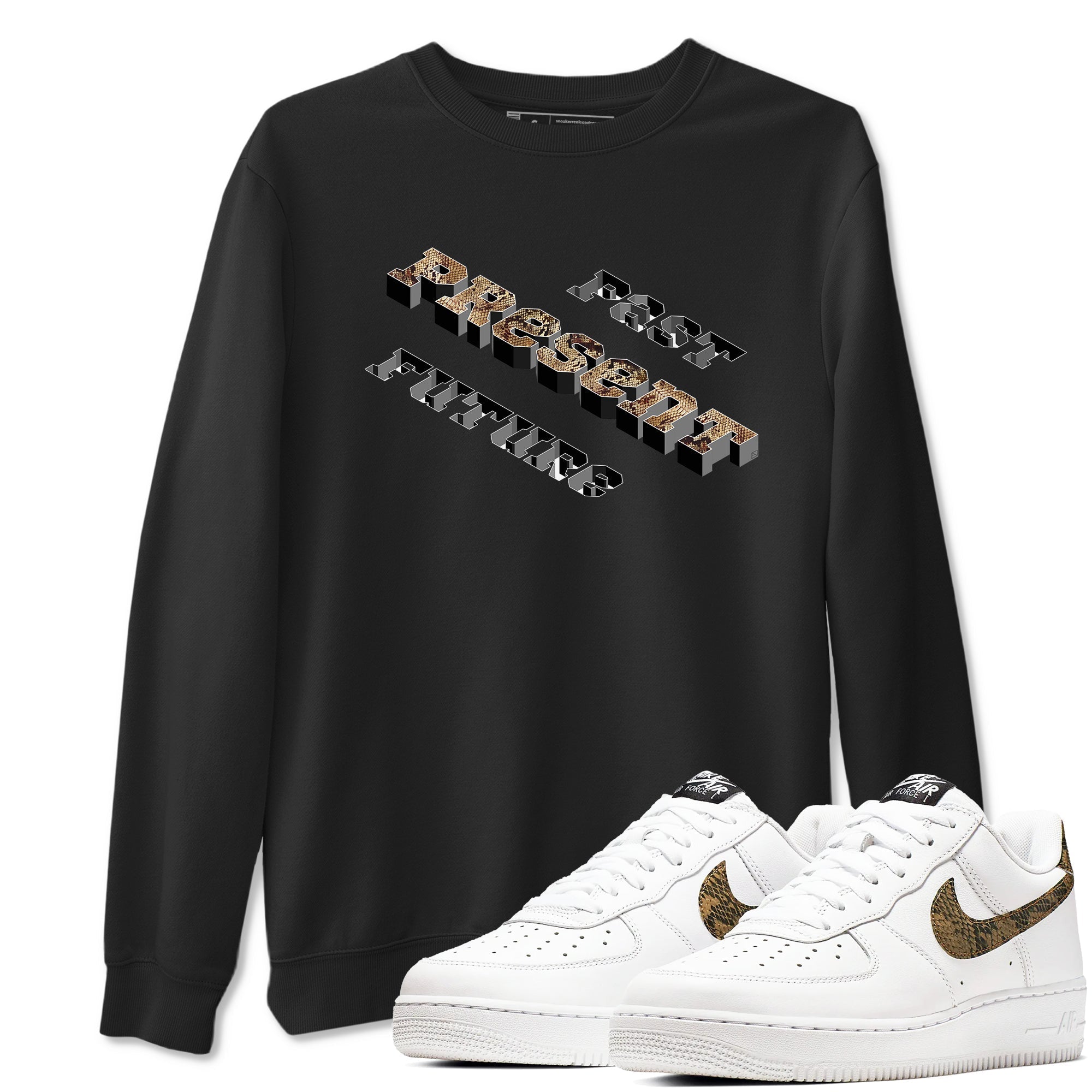 Past Present Future snkmatch Tees - Air Force 1 Ivory Snake