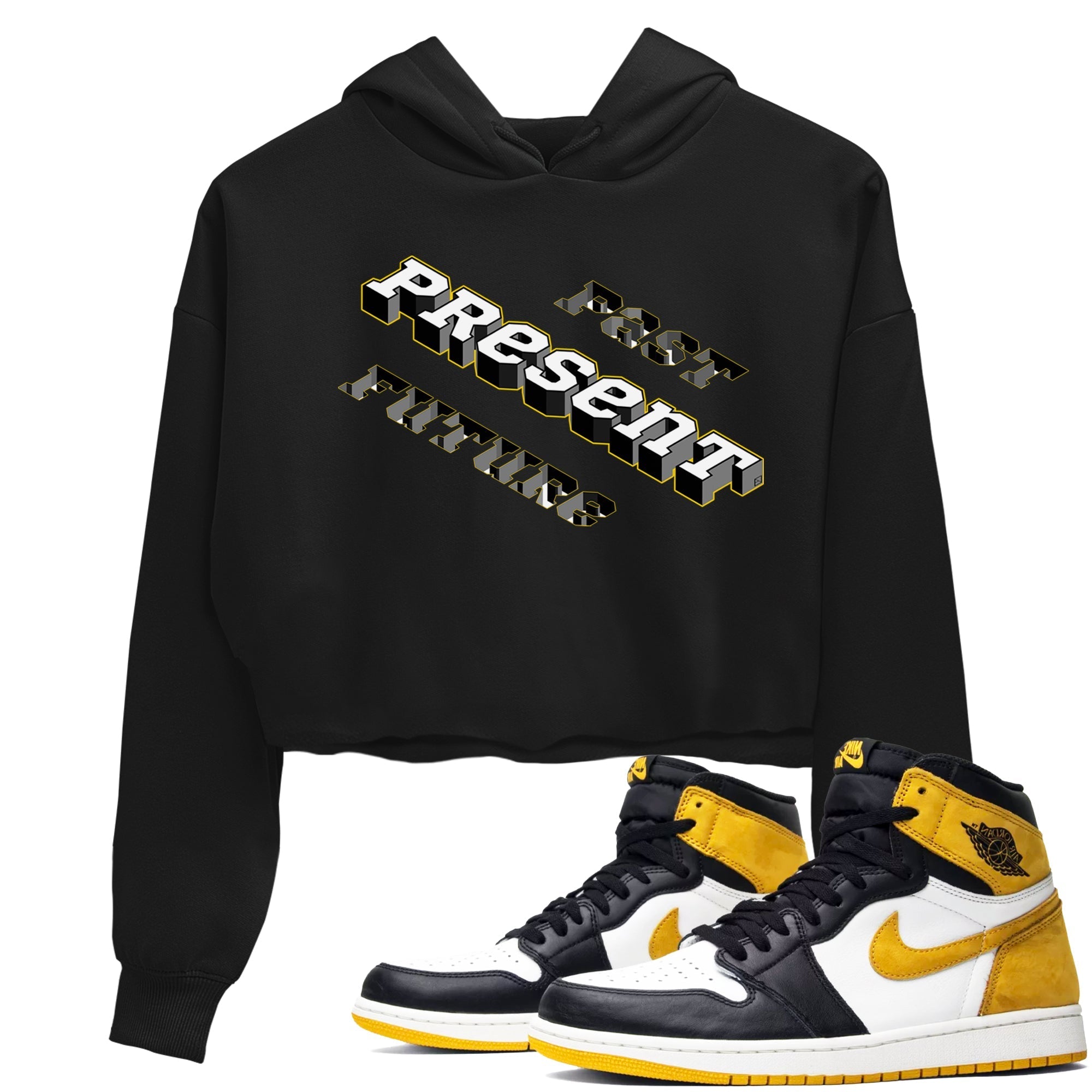 Past Present Future snkmatch Women's Top - Air Jordan 1 Yellow Ochre