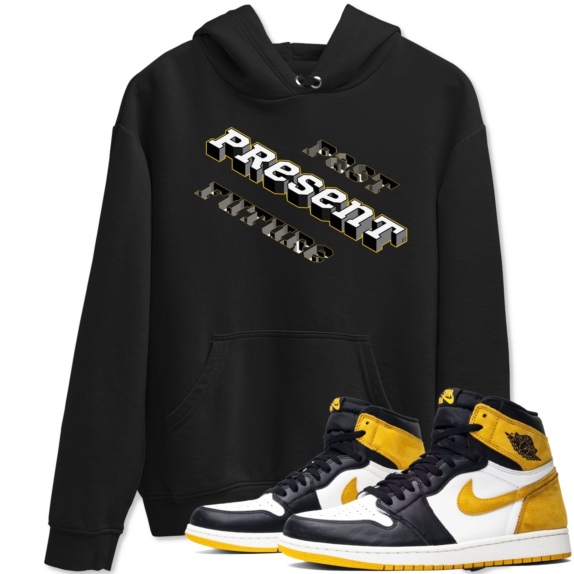 Past Present Future snkmatch Tees - Air Jordan 1 Yellow Ochre