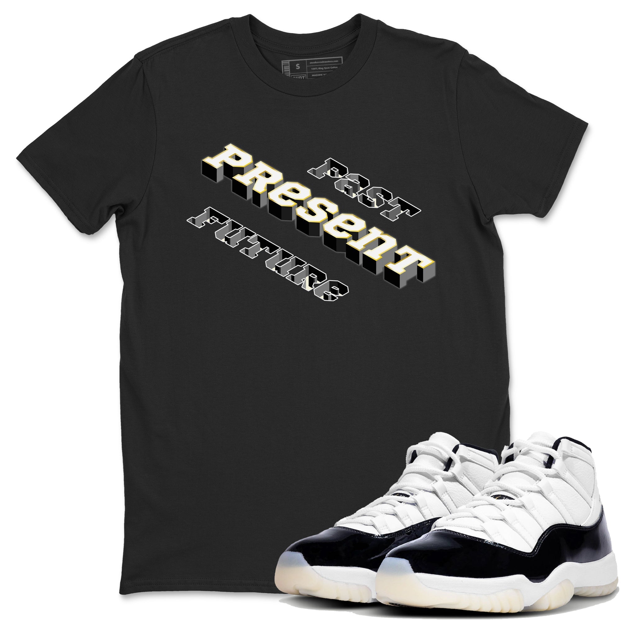Past Present Future snkmatch Tees - Air Jordan 11 Gratitude