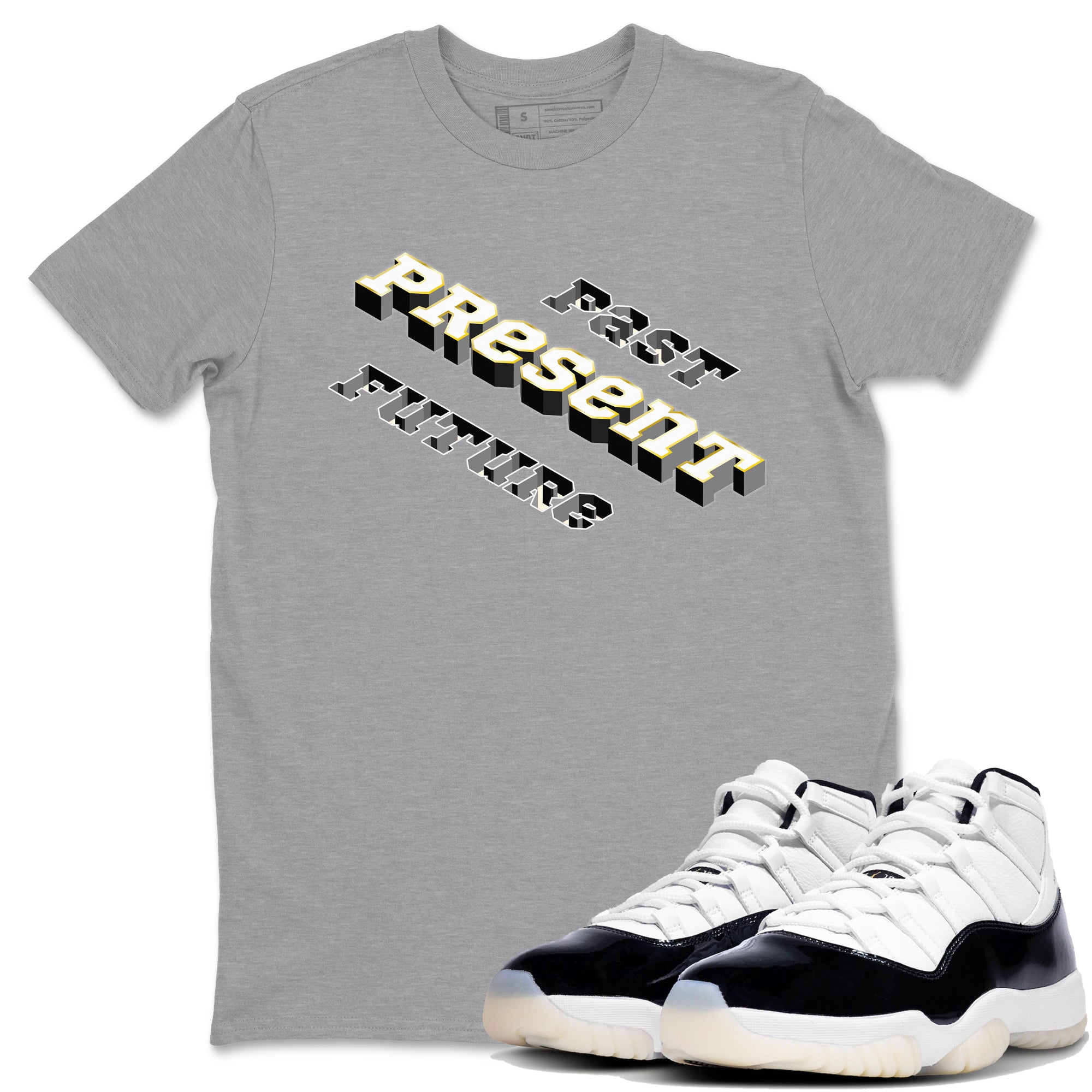 Past Present Future snkmatch Tees - Air Jordan 11 Gratitude