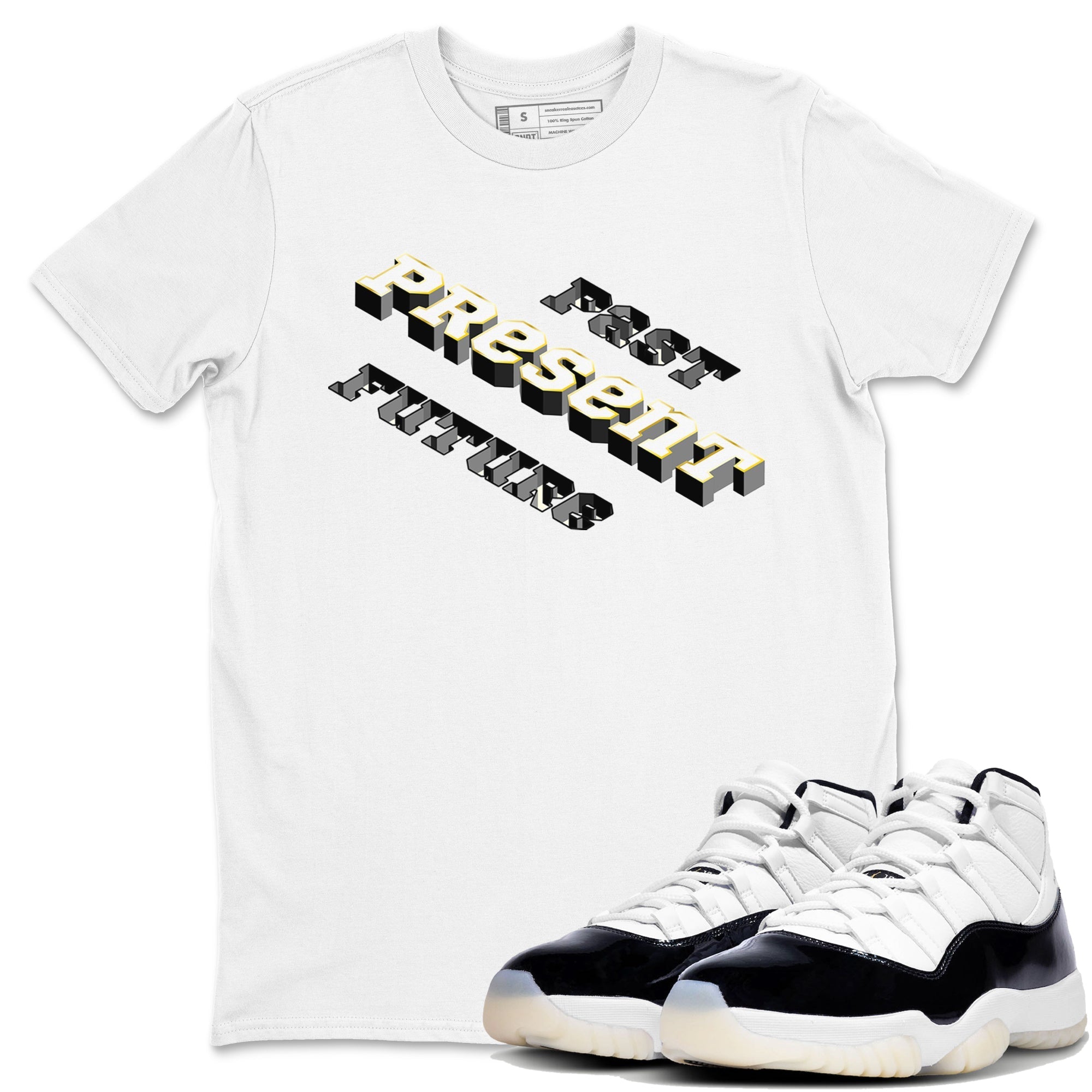 Past Present Future snkmatch Tees - Air Jordan 11 Gratitude