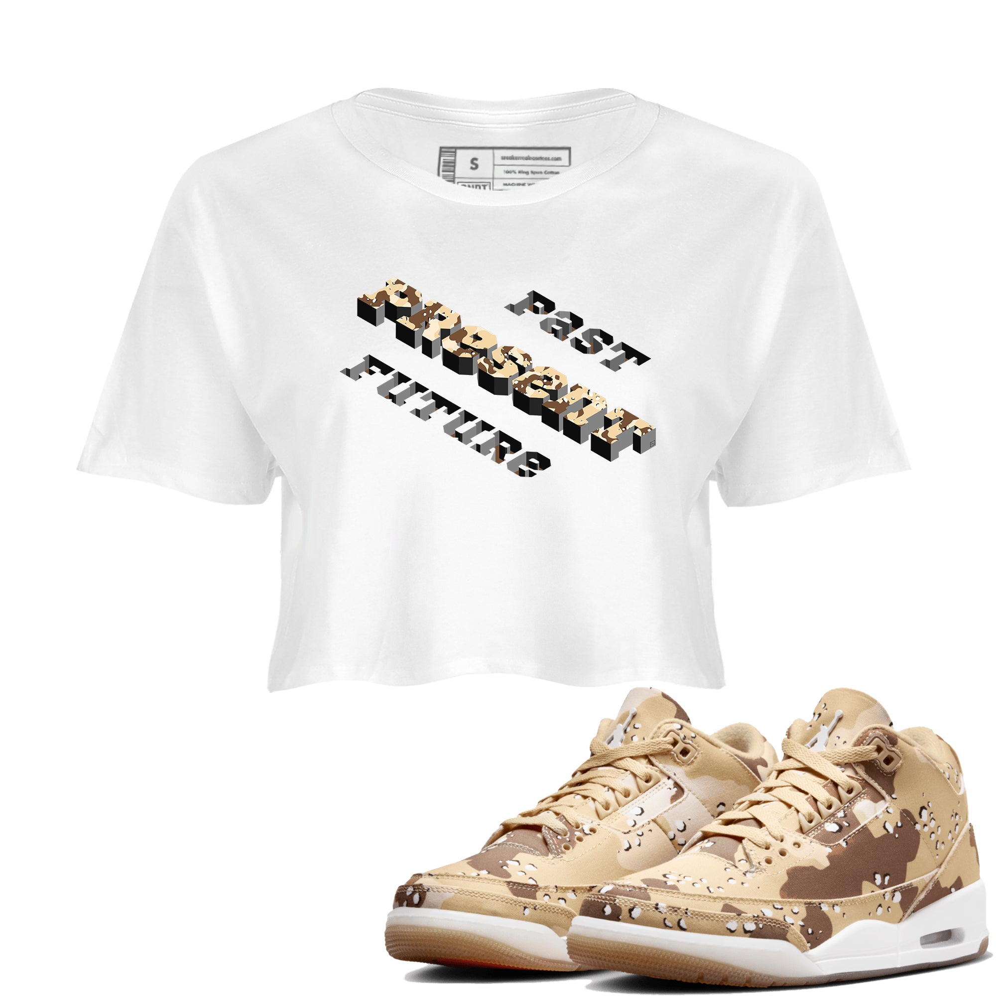 Past Present Future snkmatch Women's Top - Air Jordan 3 Desert Camo